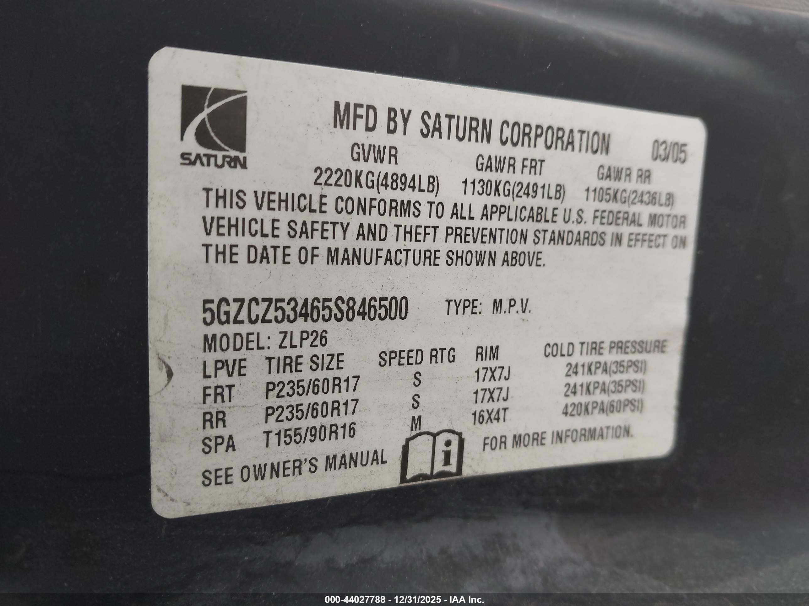 SATURN VUE image 9