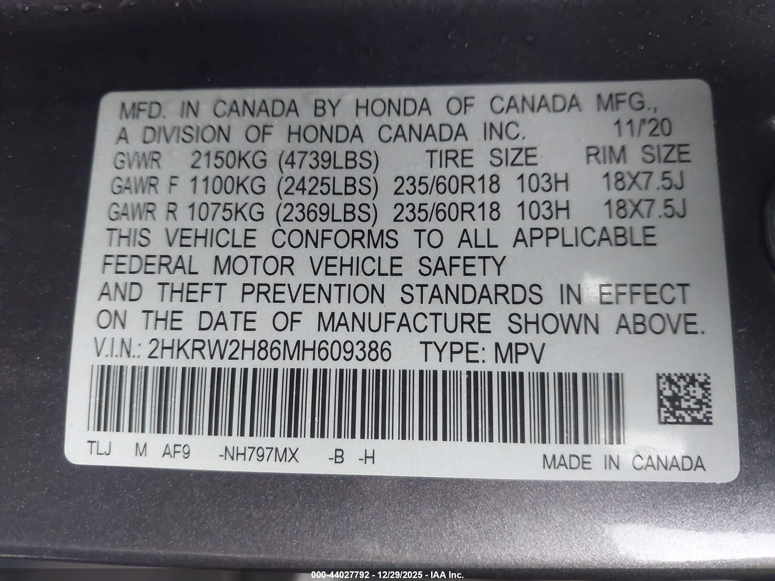 HONDA CR-V image 9
