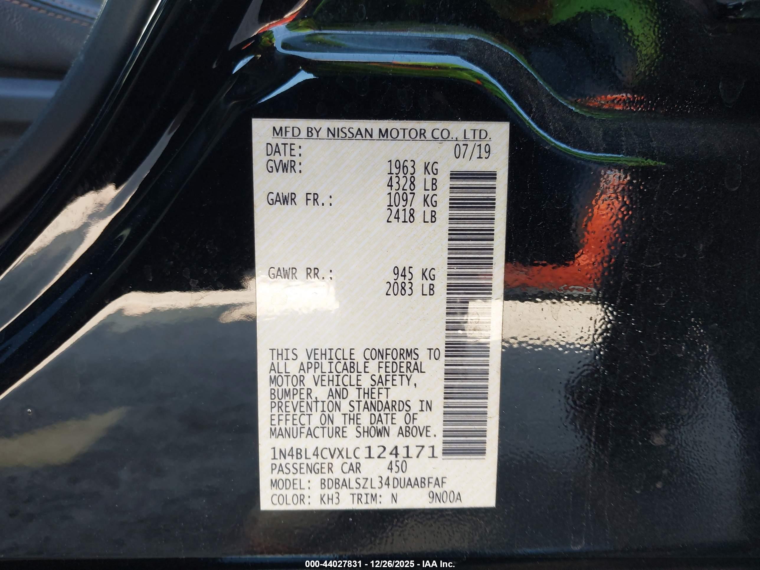 NISSAN ALTIMA image 9