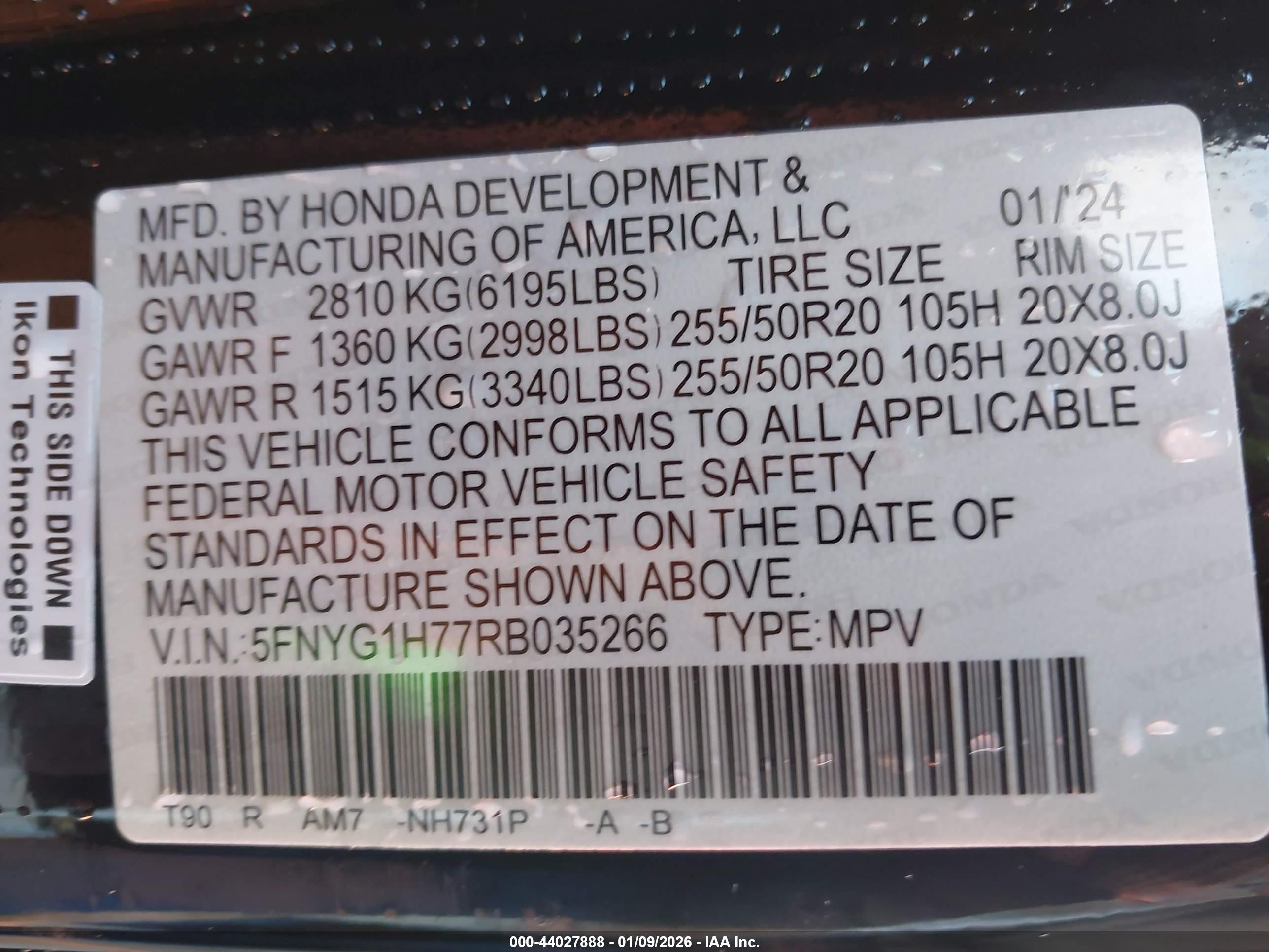 HONDA PILOT image 9