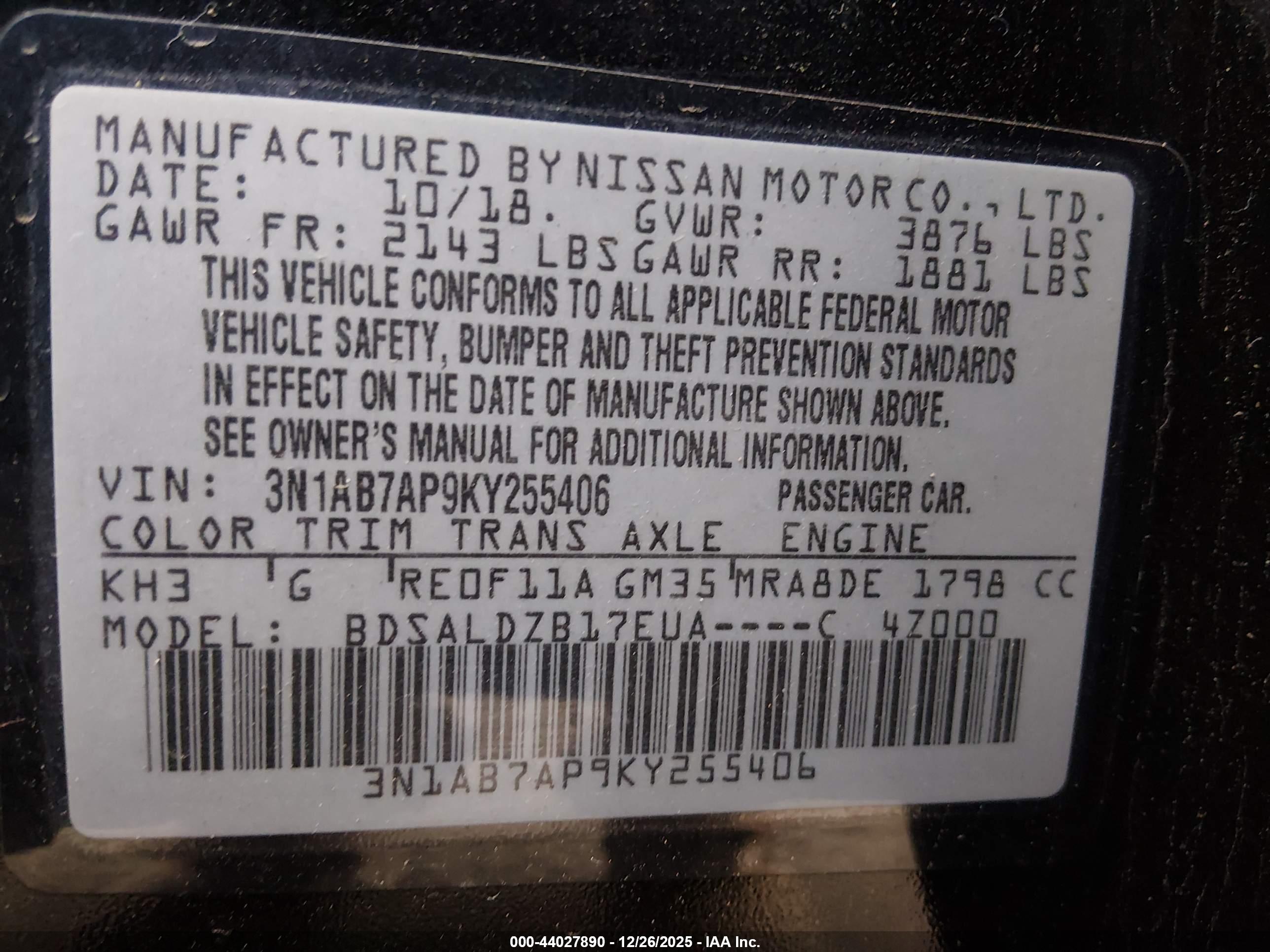 NISSAN SENTRA image 9