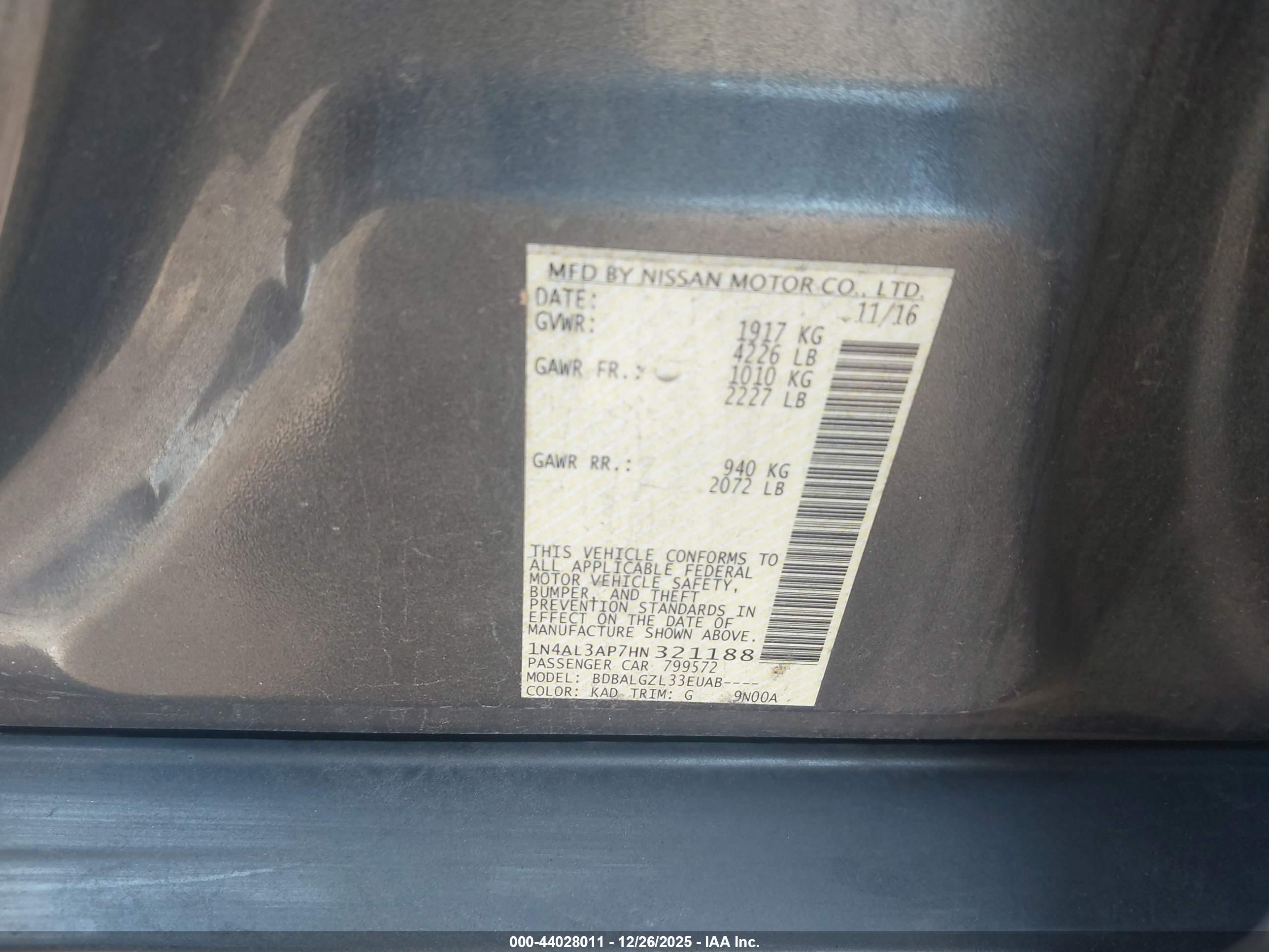 NISSAN ALTIMA image 9