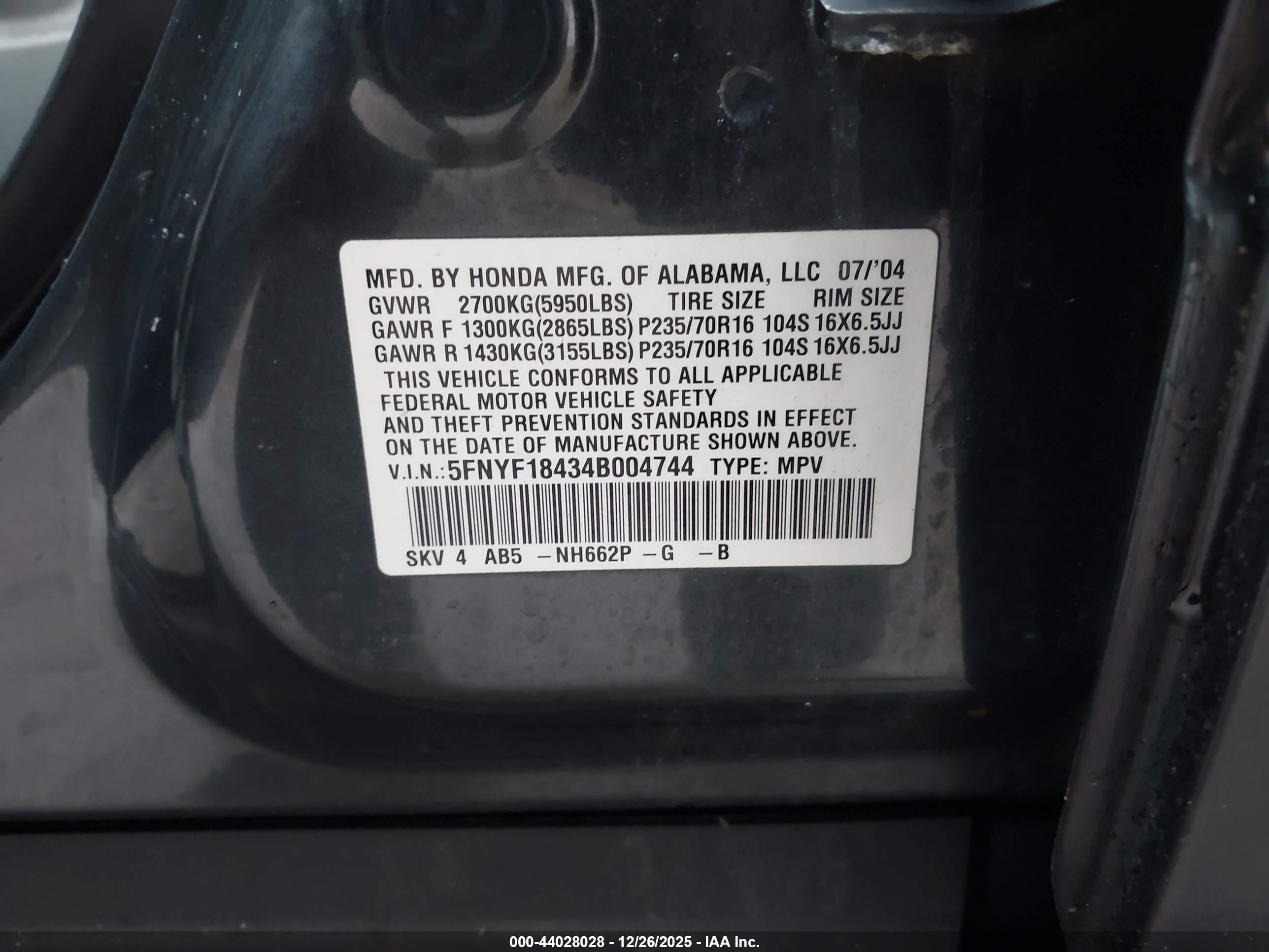 HONDA PILOT image 9