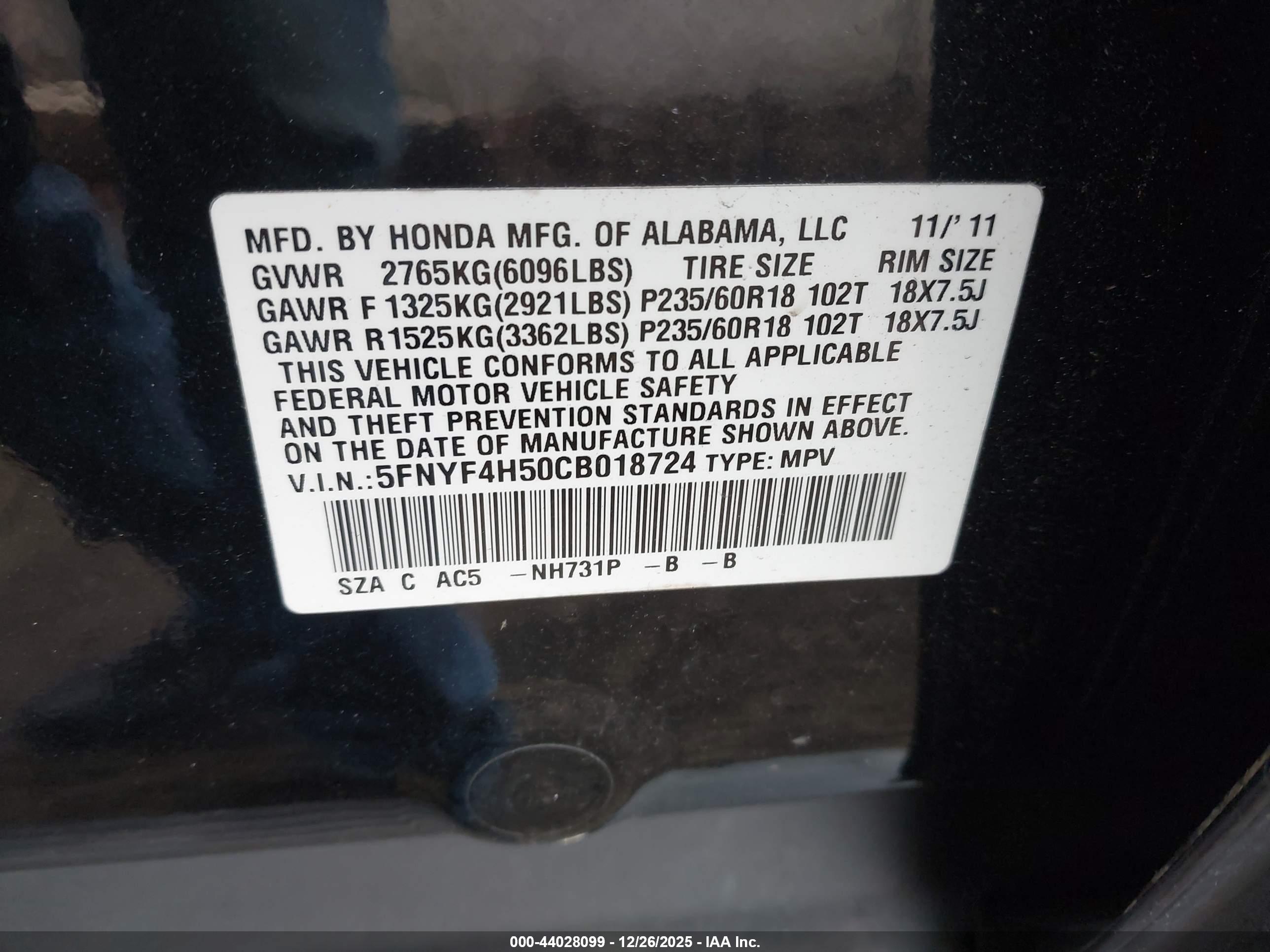 HONDA PILOT image 9