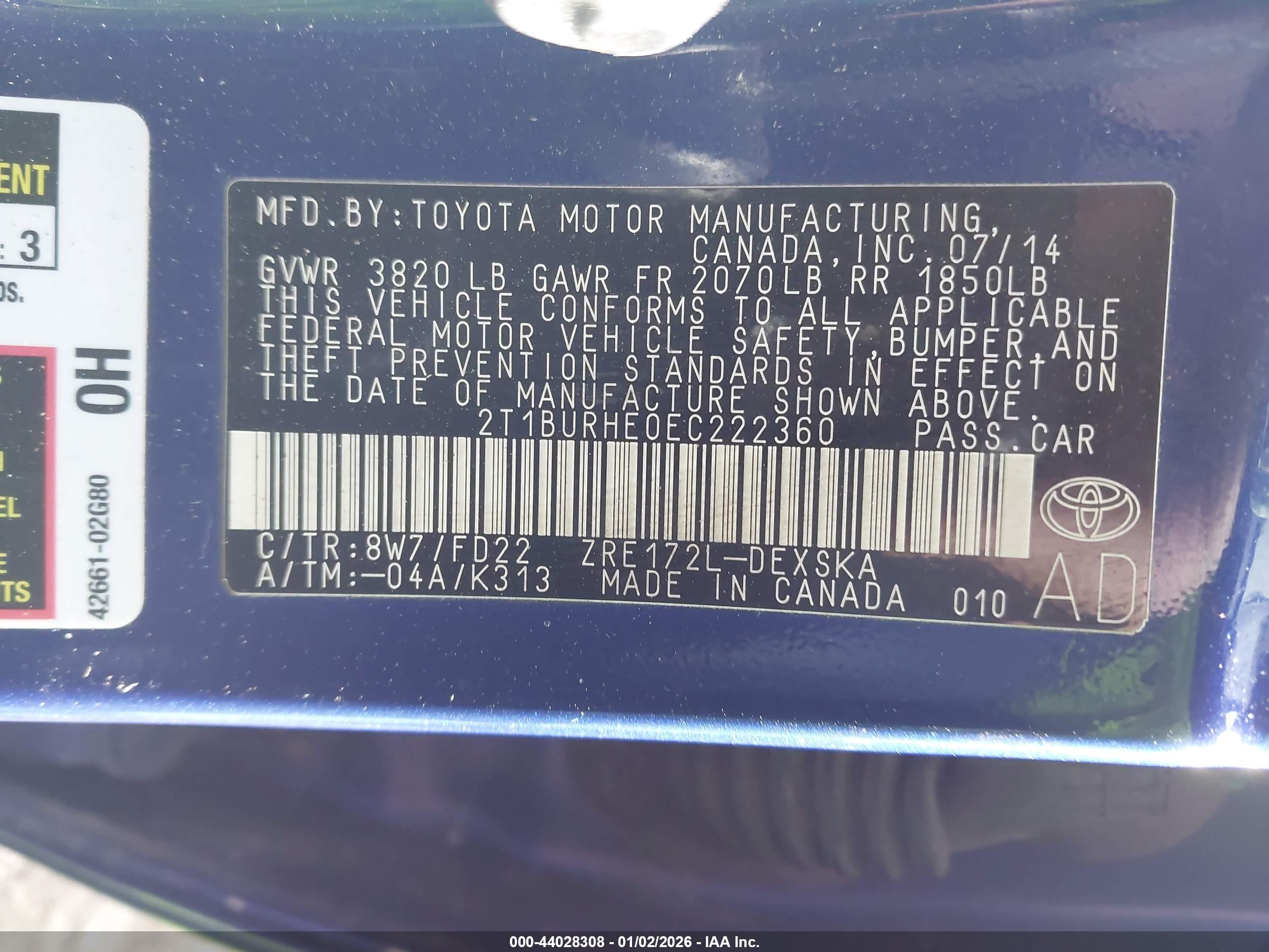 TOYOTA COROLLA image 9
