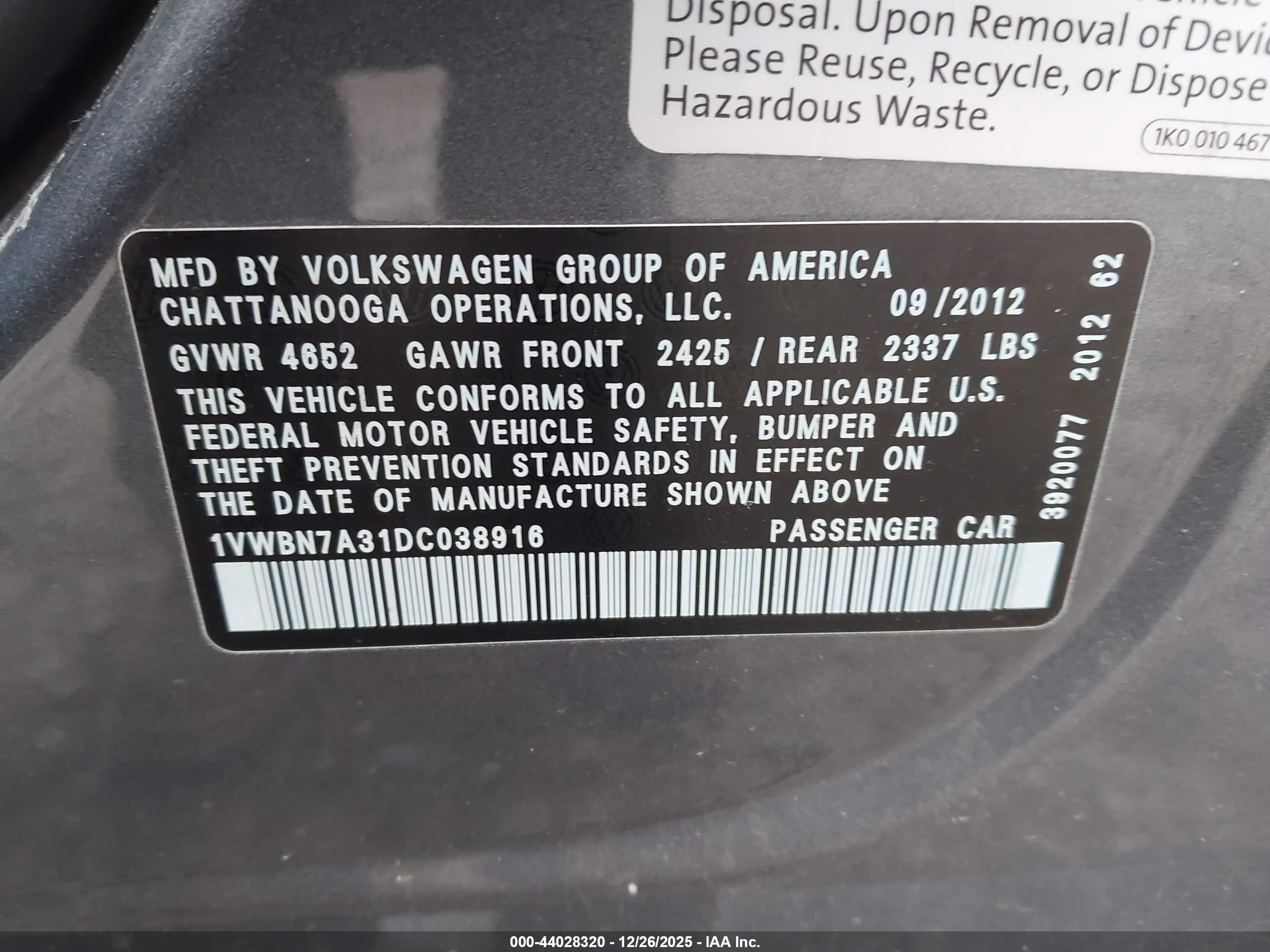 VOLKSWAGEN PASSAT image 9