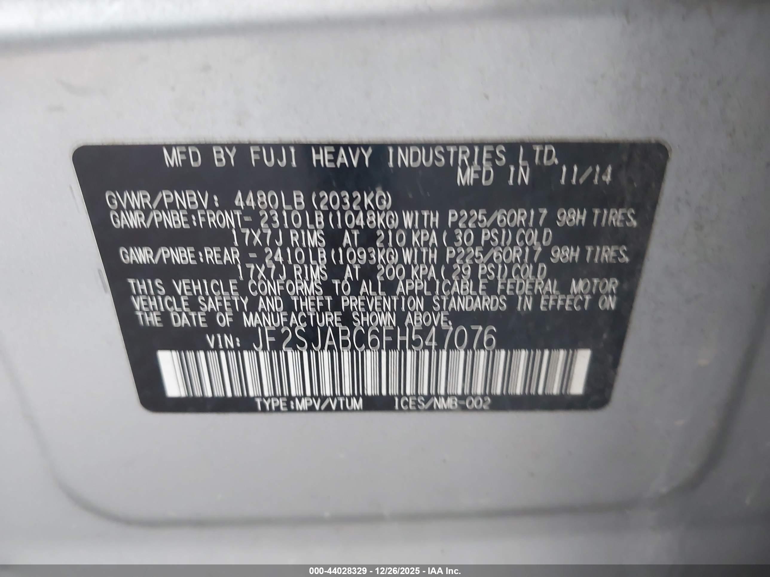 SUBARU FORESTER image 9