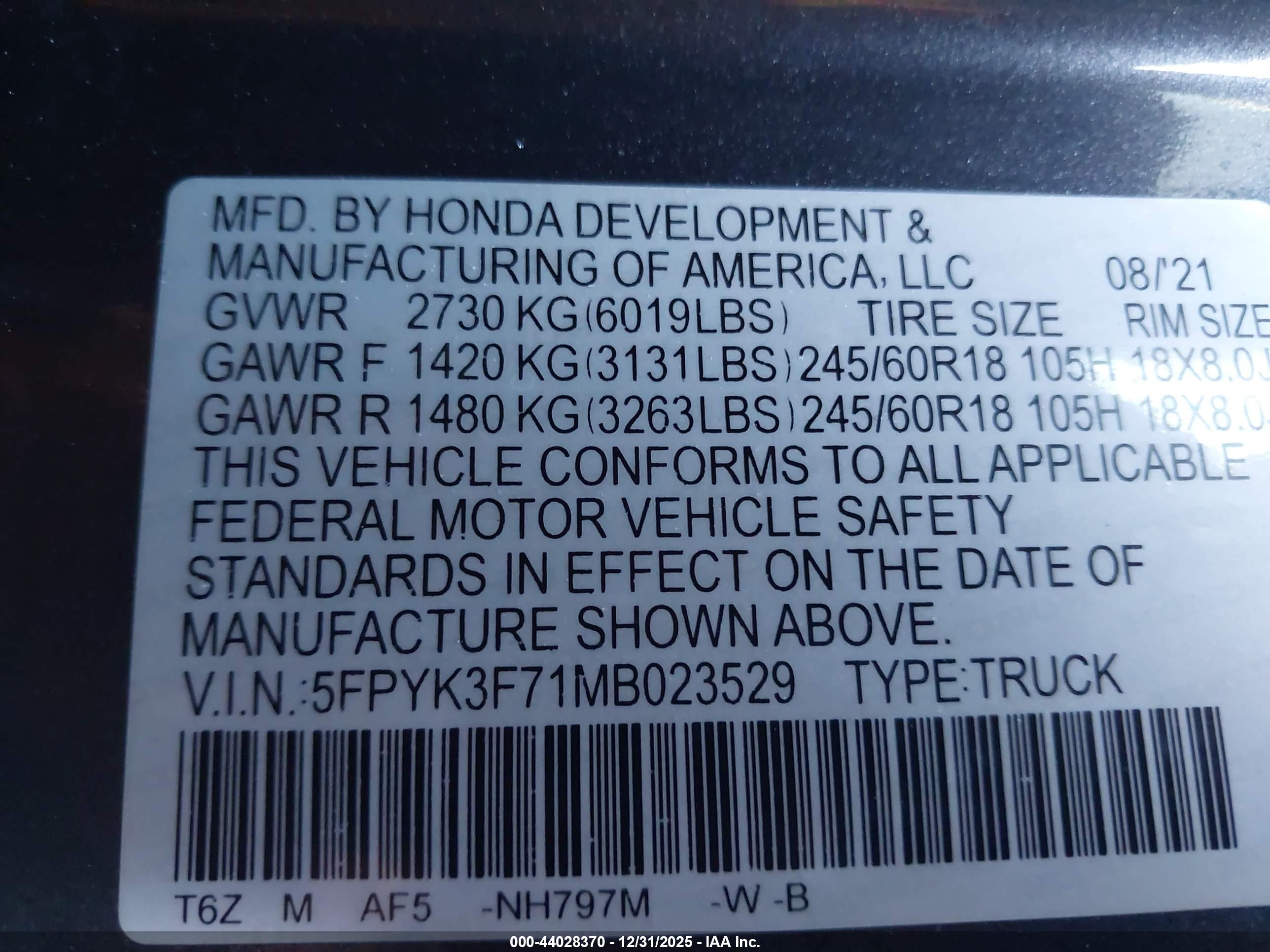 HONDA RIDGELINE image 9
