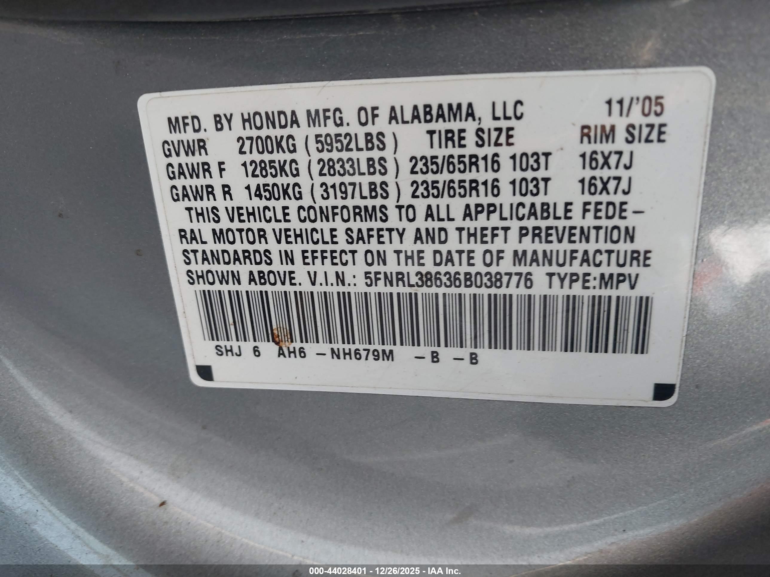 HONDA ODYSSEY image 9