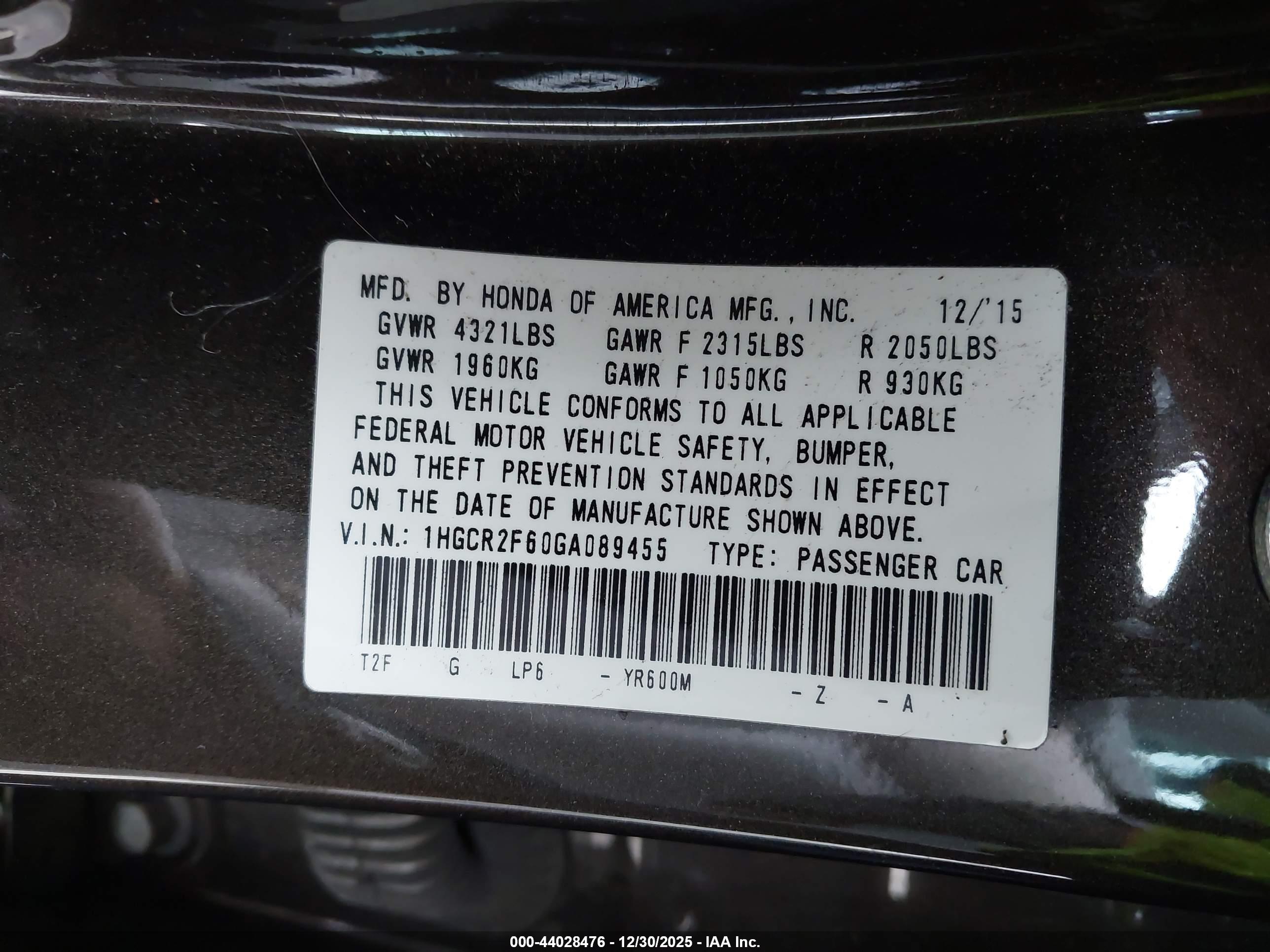 HONDA ACCORD image 9