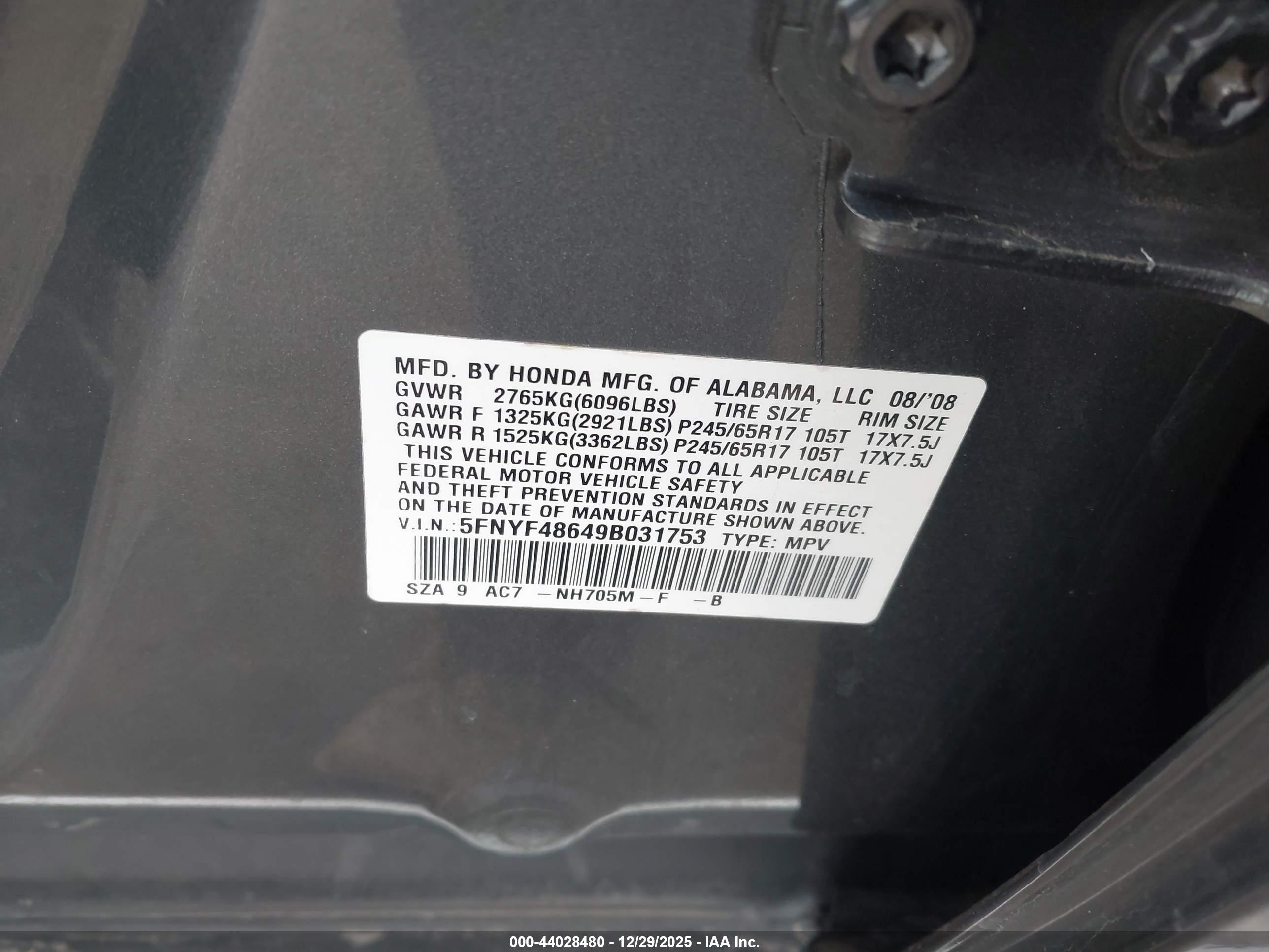 HONDA PILOT image 9
