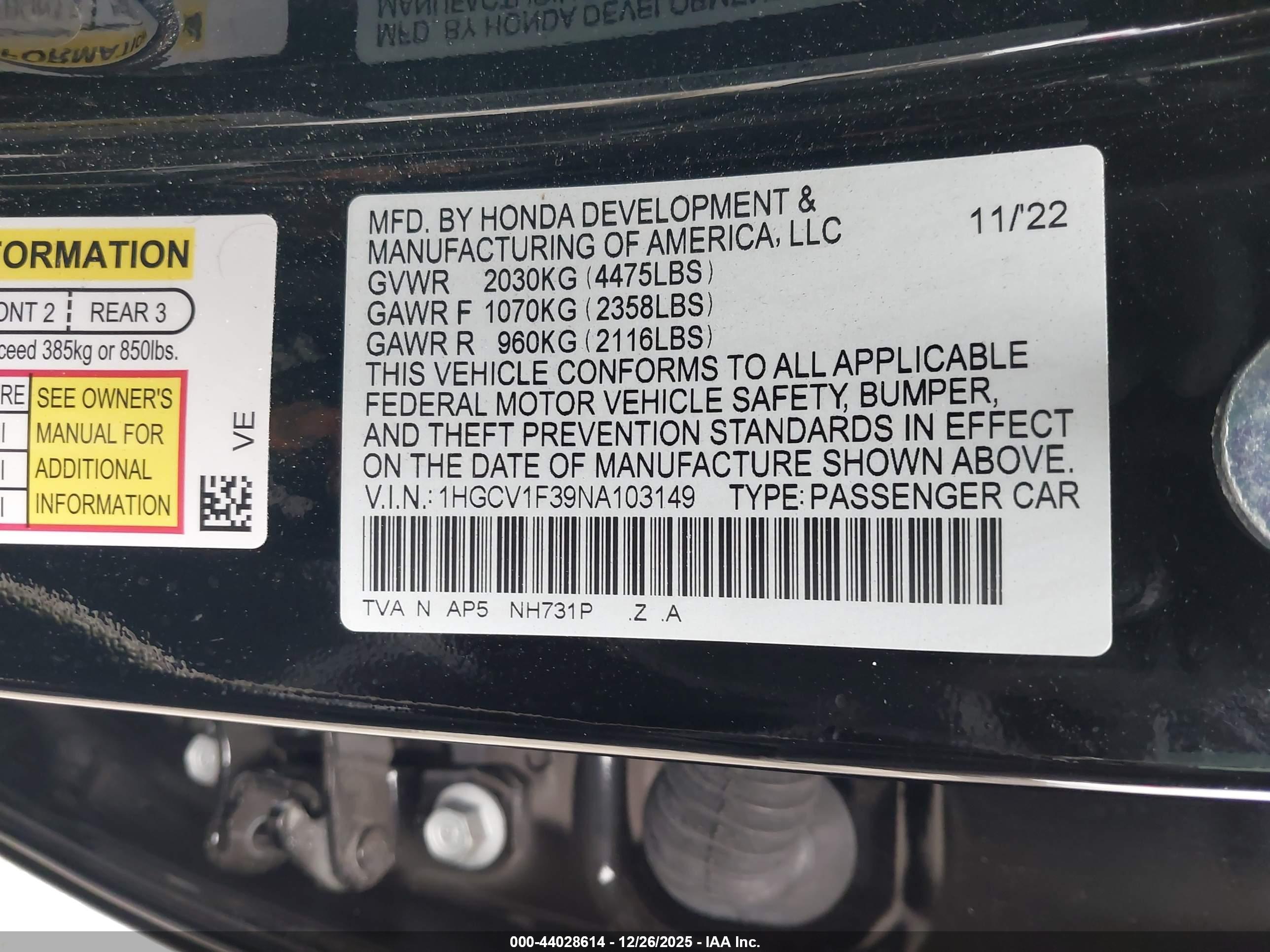 HONDA ACCORD image 9