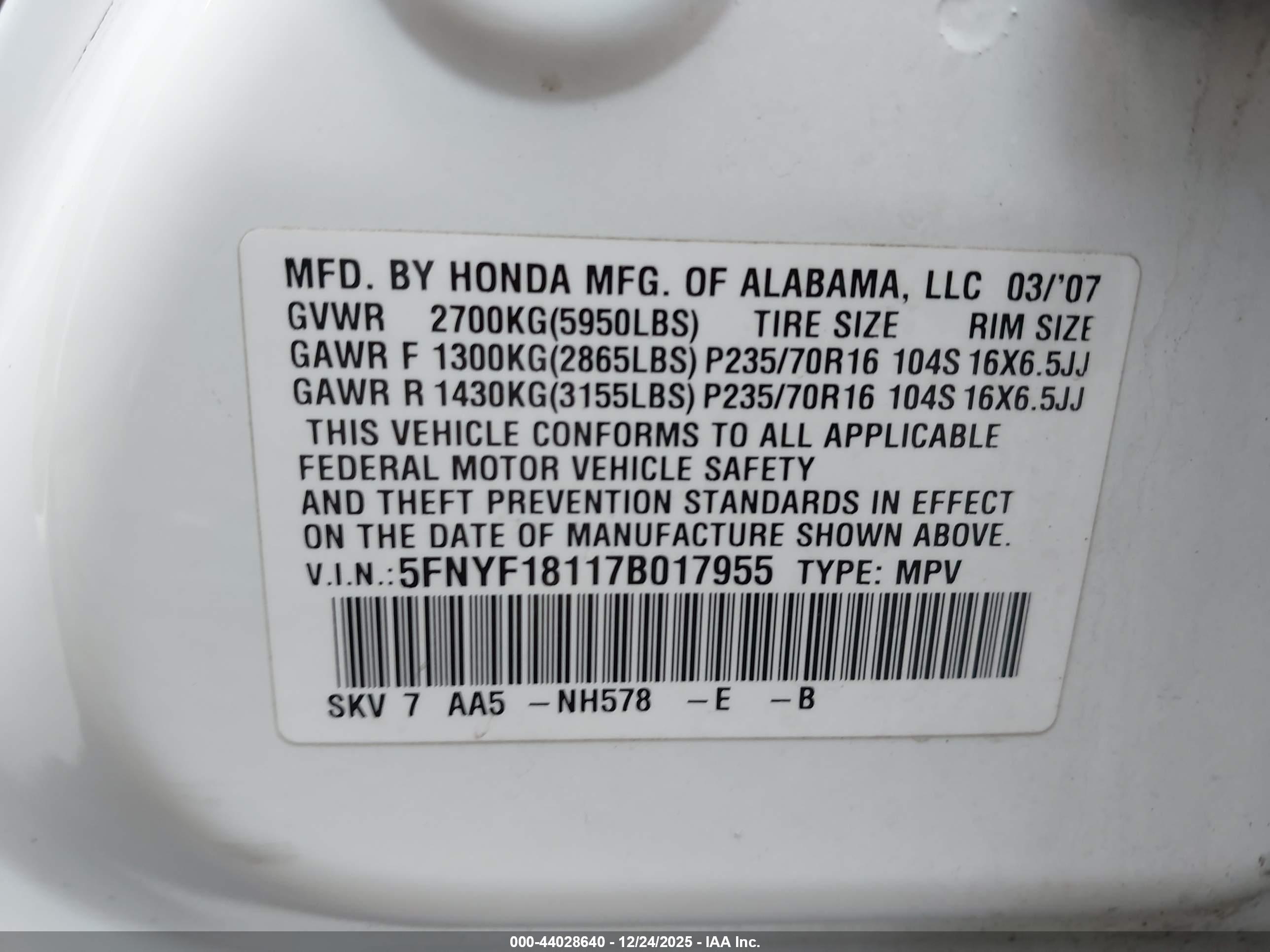 HONDA PILOT image 9
