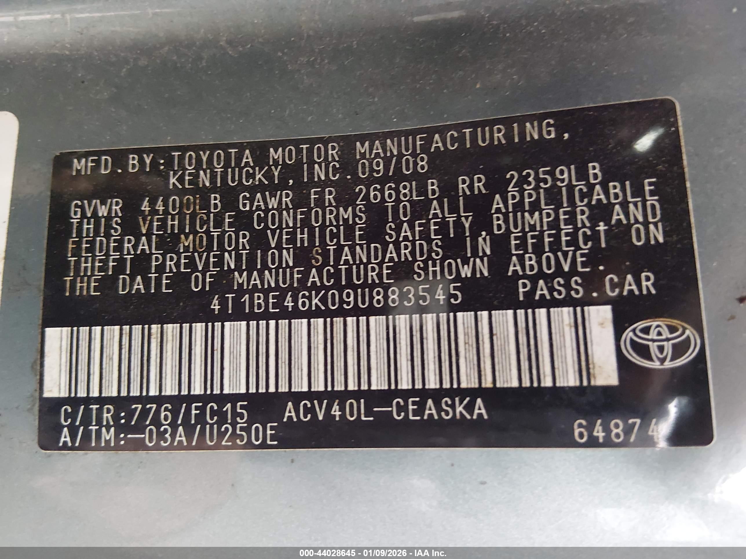 TOYOTA CAMRY image 9