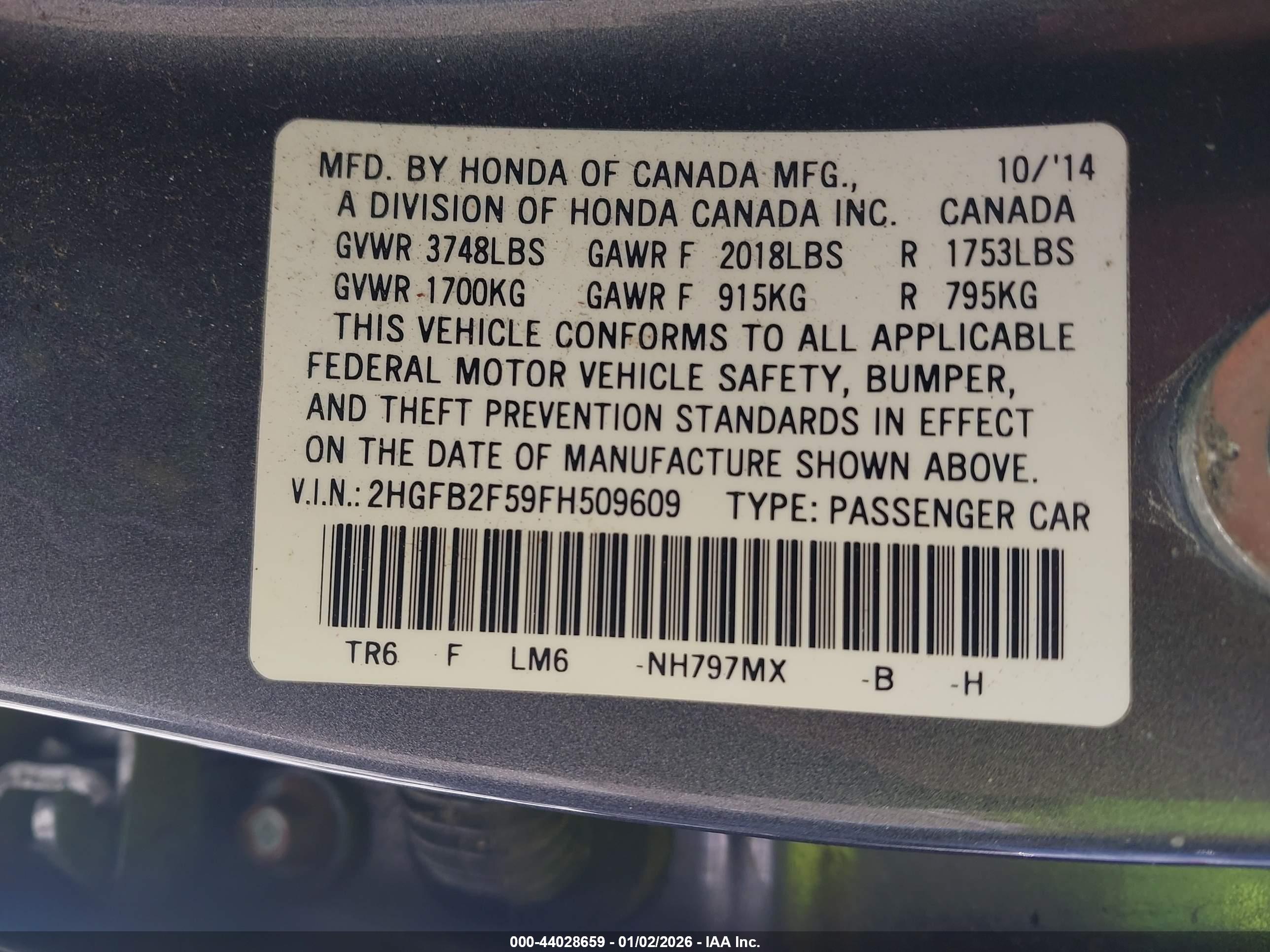 HONDA CIVIC image 9