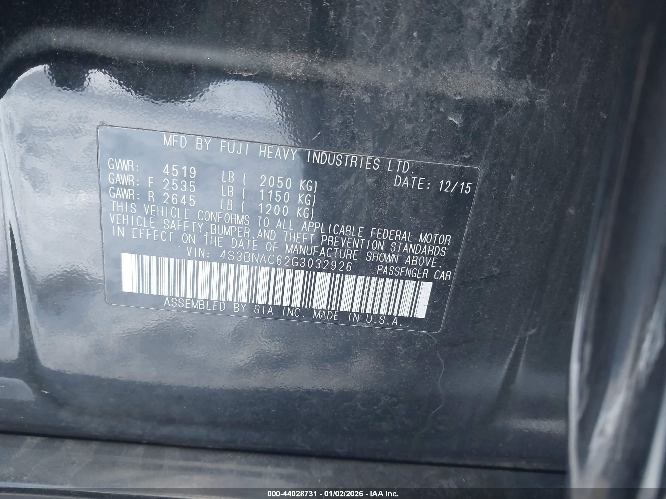 SUBARU LEGACY image 9