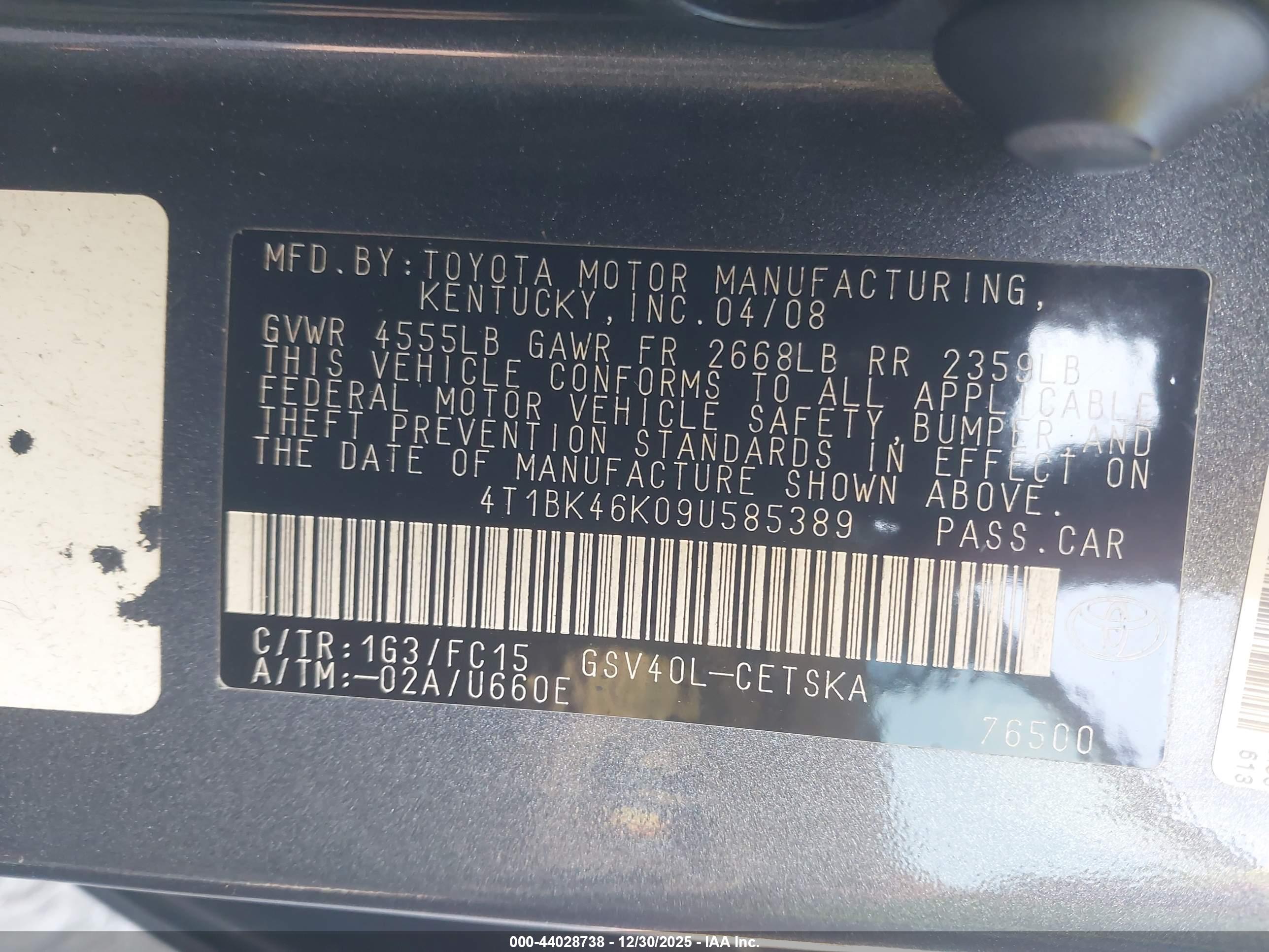 TOYOTA CAMRY image 9