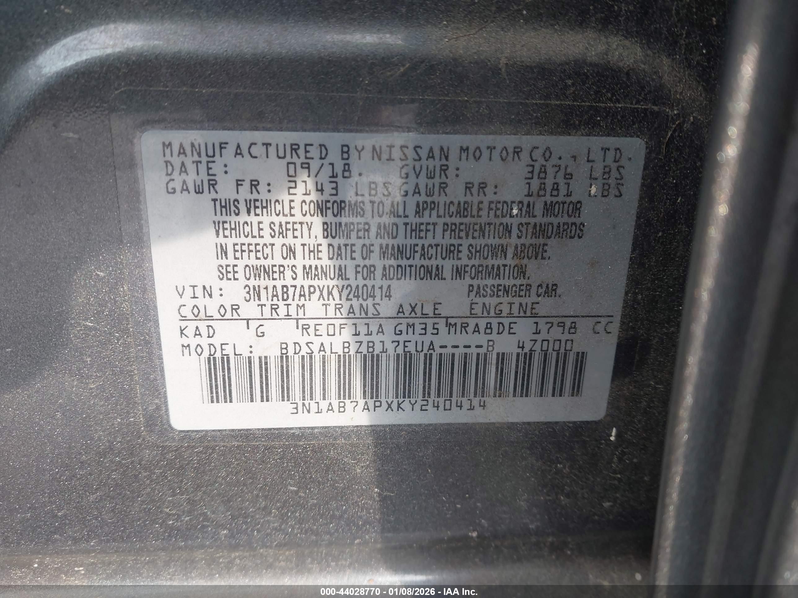 NISSAN SENTRA image 9