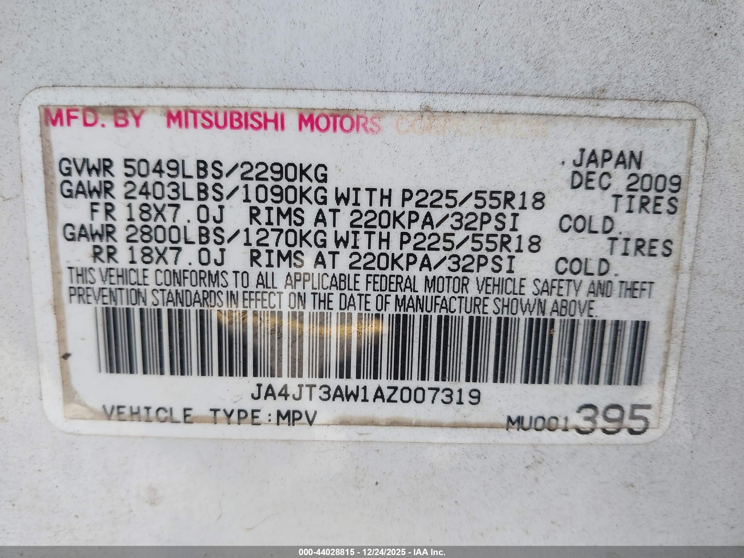MITSUBISHI OUTLANDER image 9