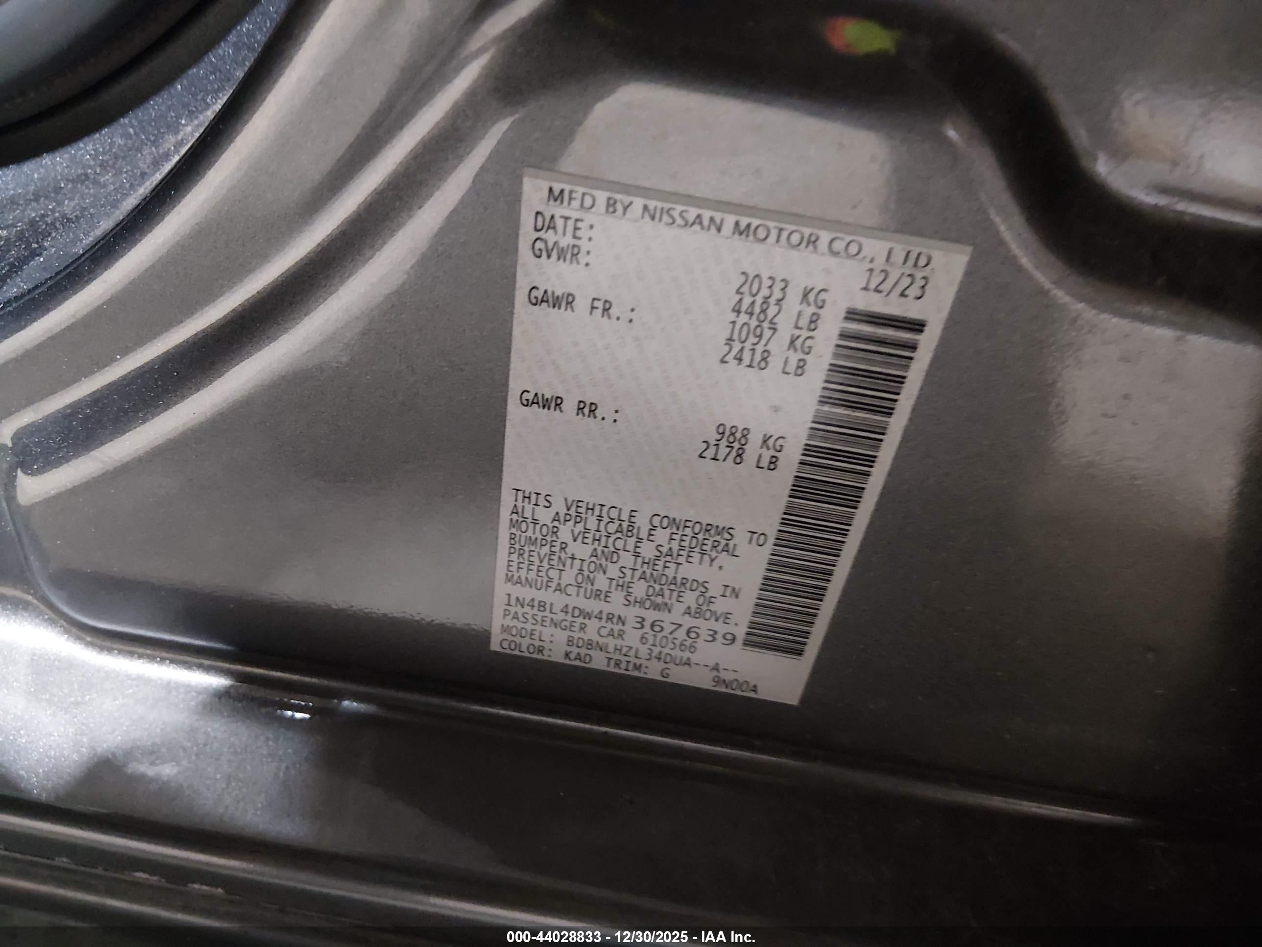 NISSAN ALTIMA image 9