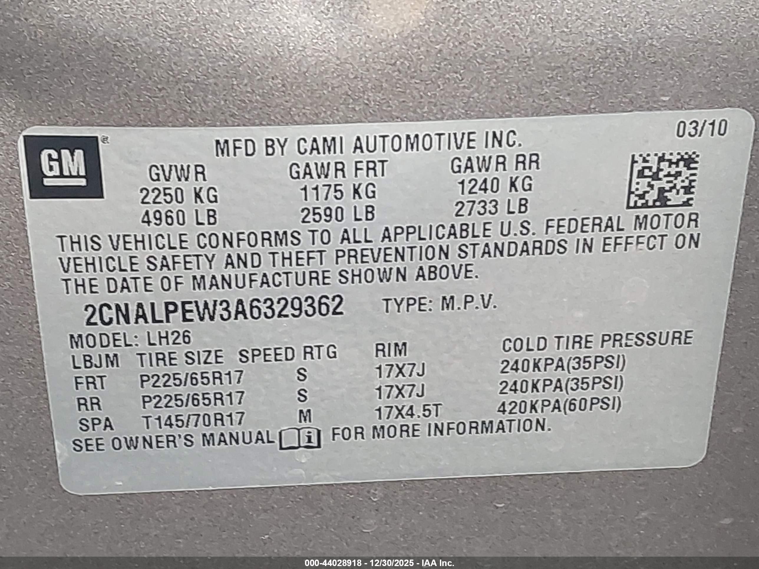 CHEVROLET EQUINOX image 9