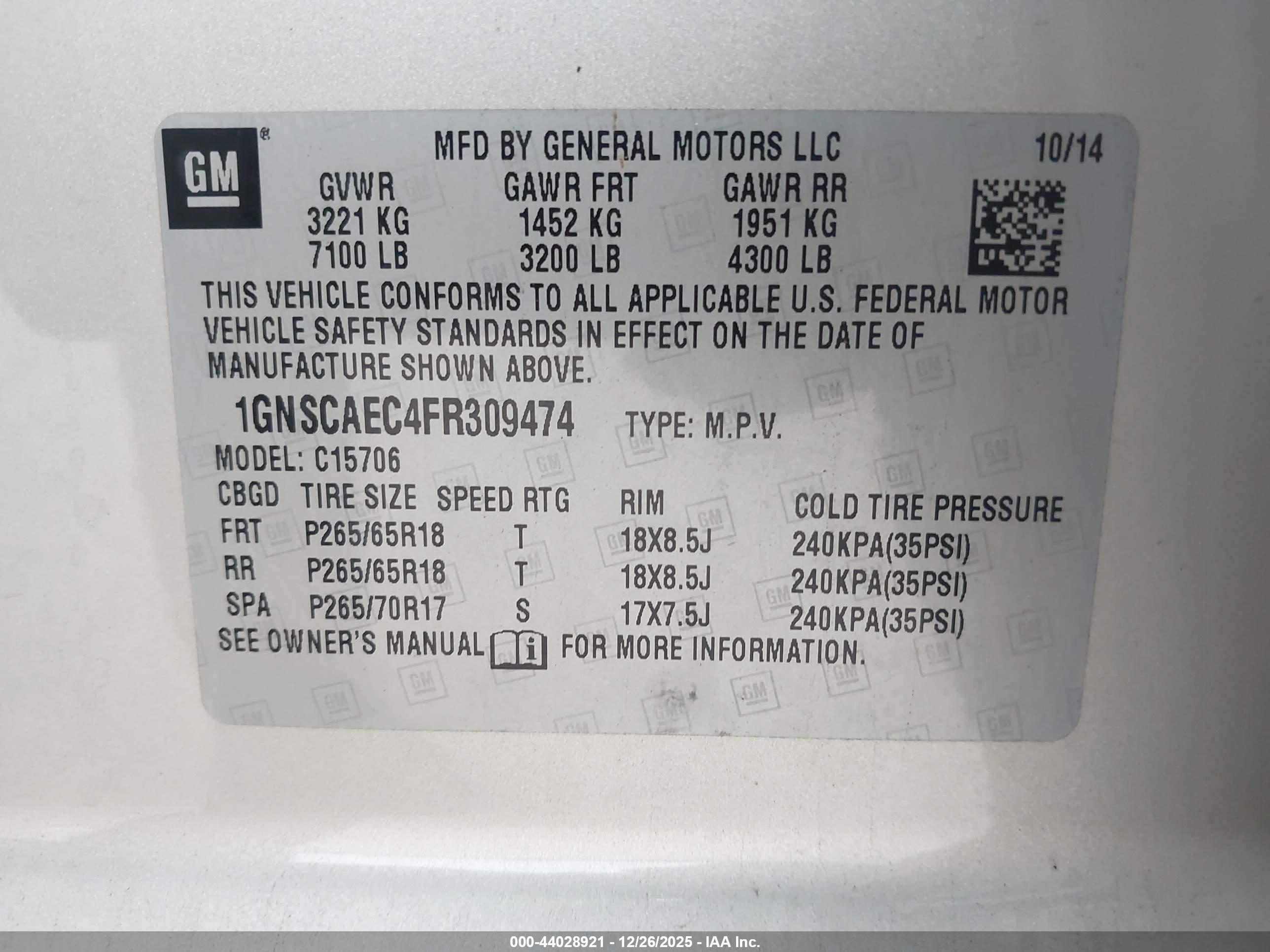 CHEVROLET TAHOE image 9