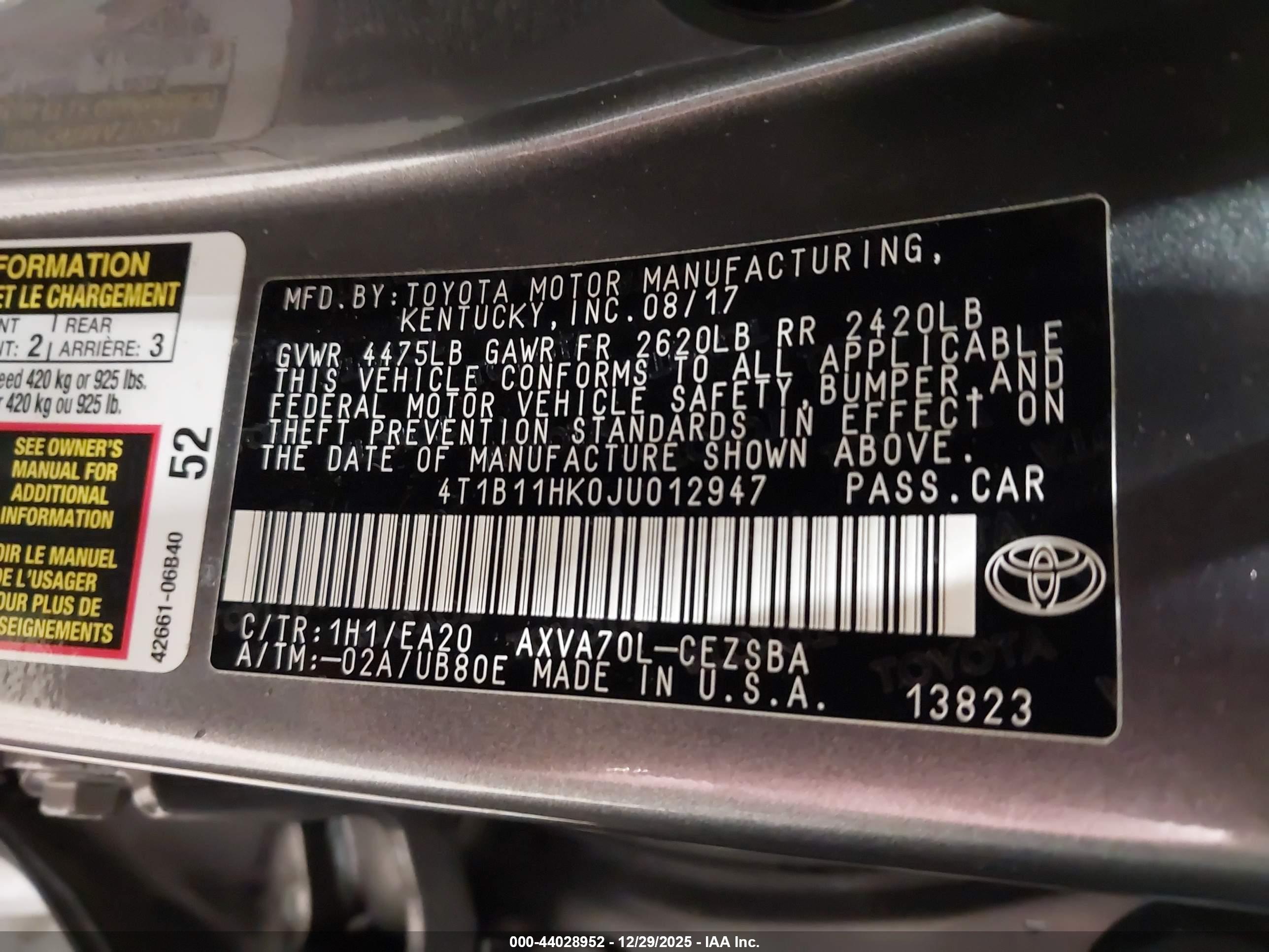 TOYOTA CAMRY image 9