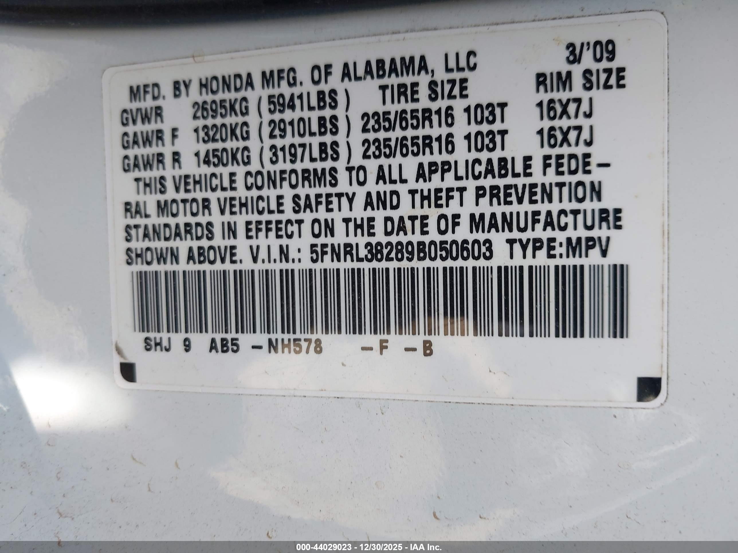 HONDA ODYSSEY image 9