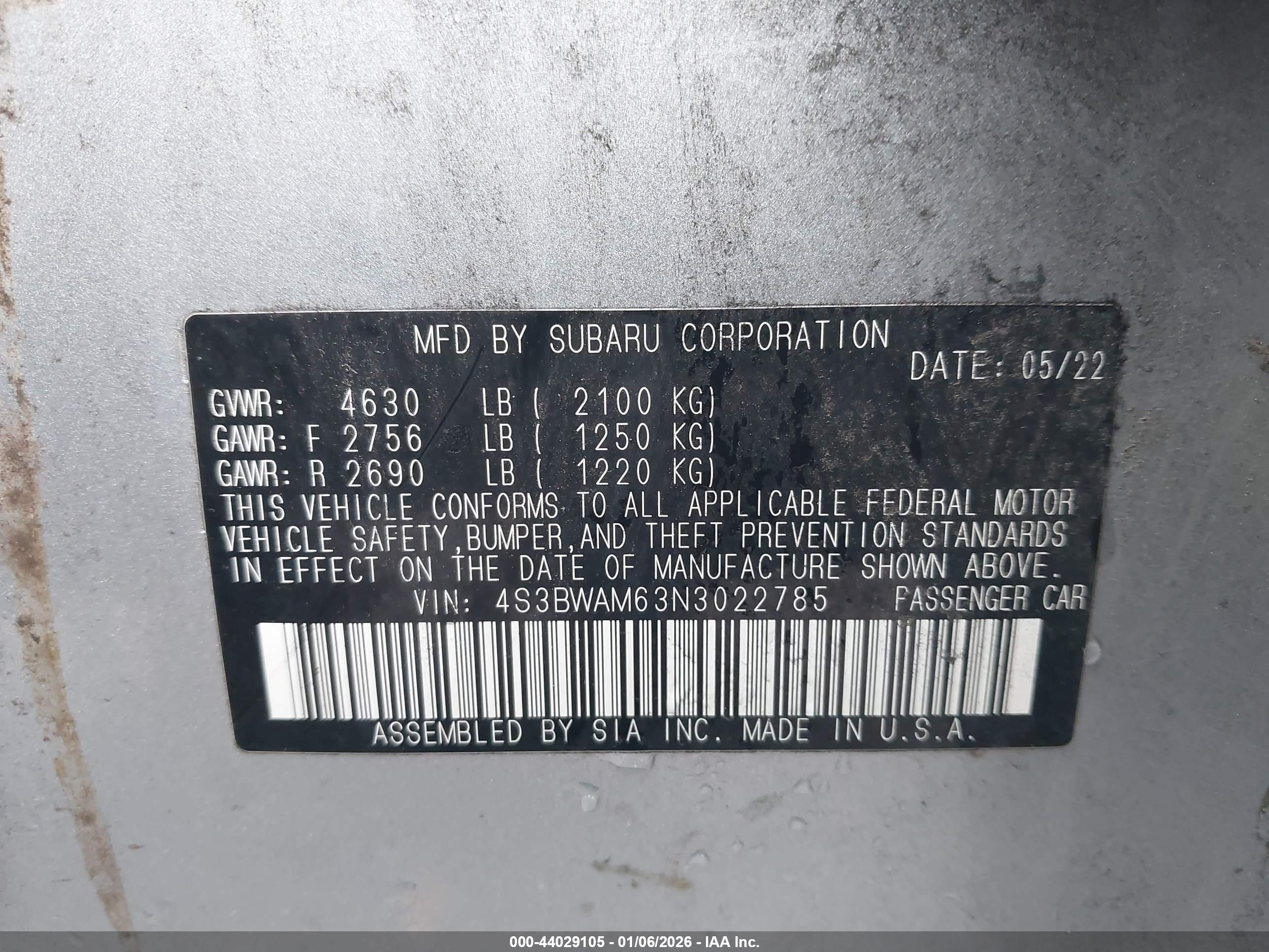 SUBARU LEGACY image 9
