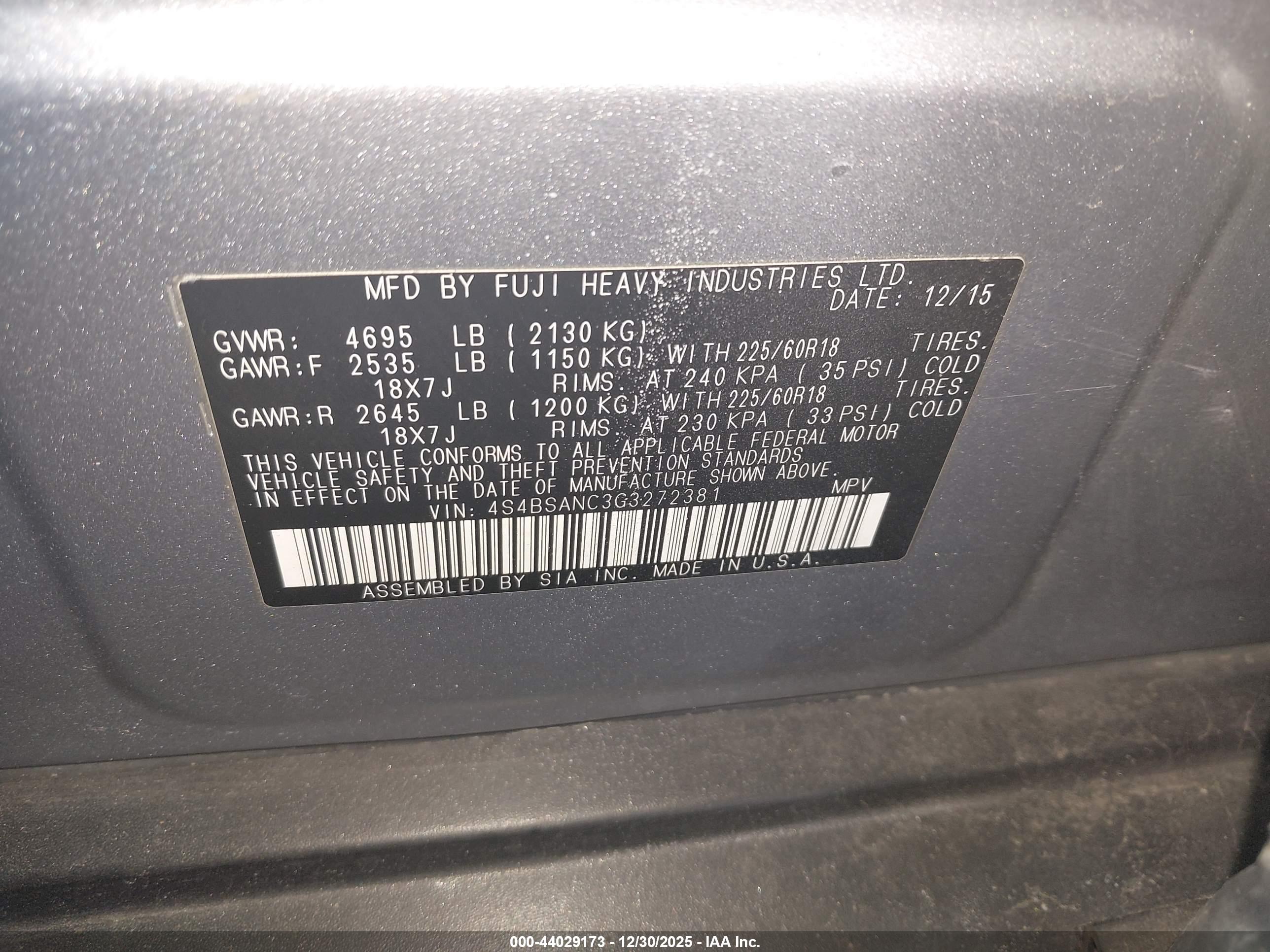 SUBARU OUTBACK image 9