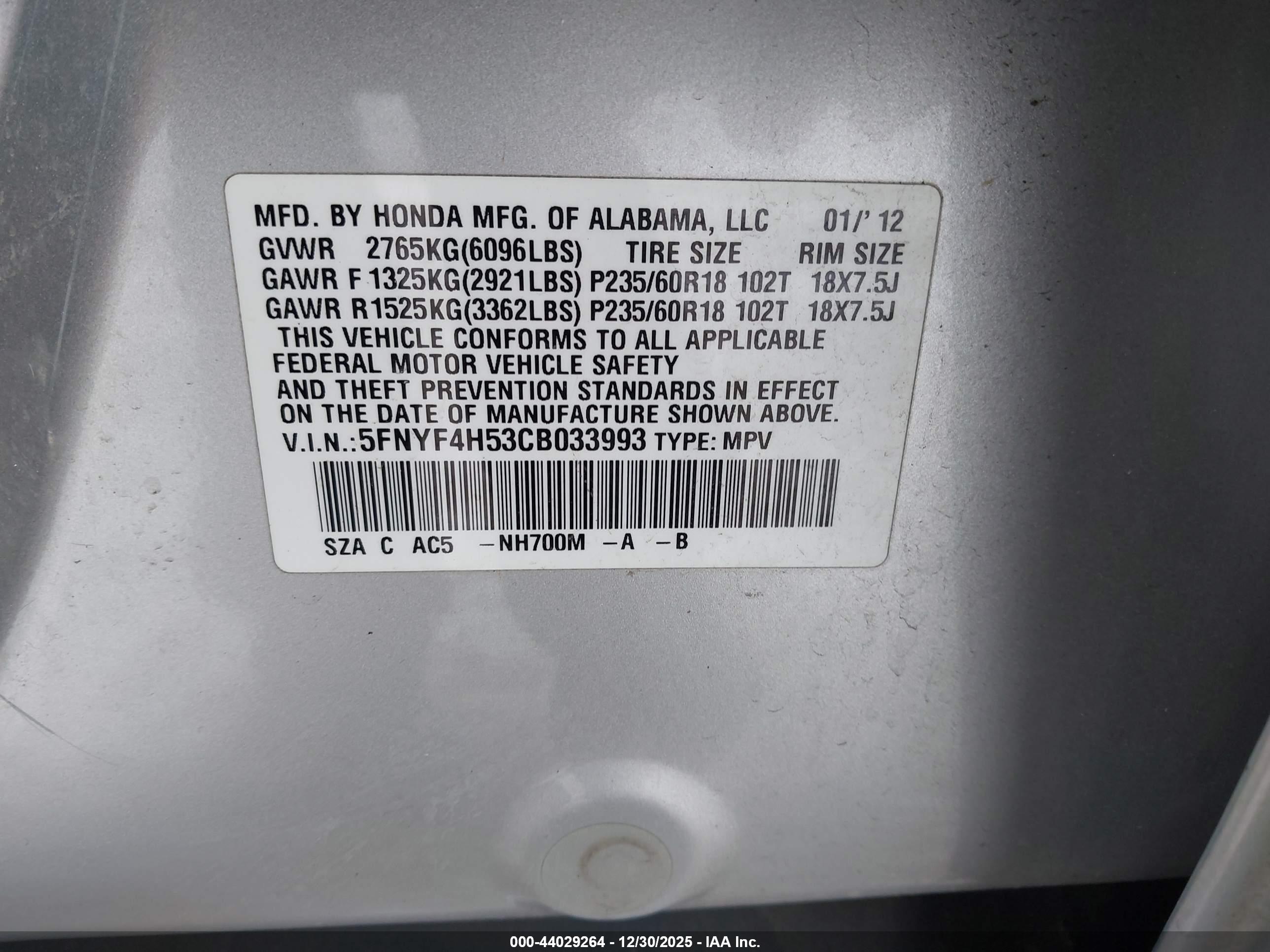HONDA PILOT image 9