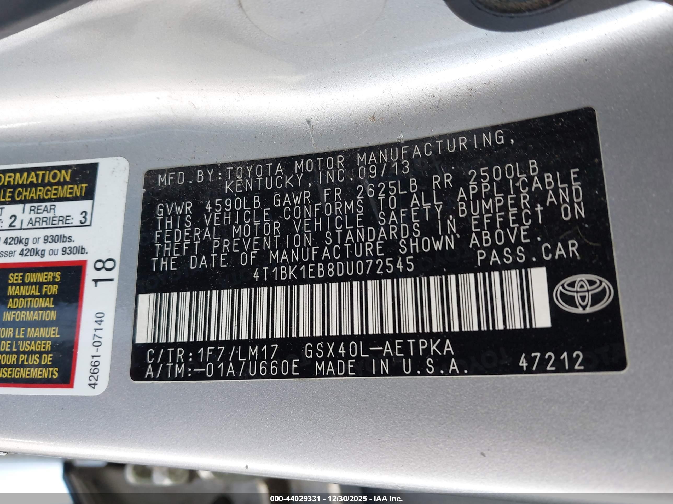 TOYOTA AVALON image 9
