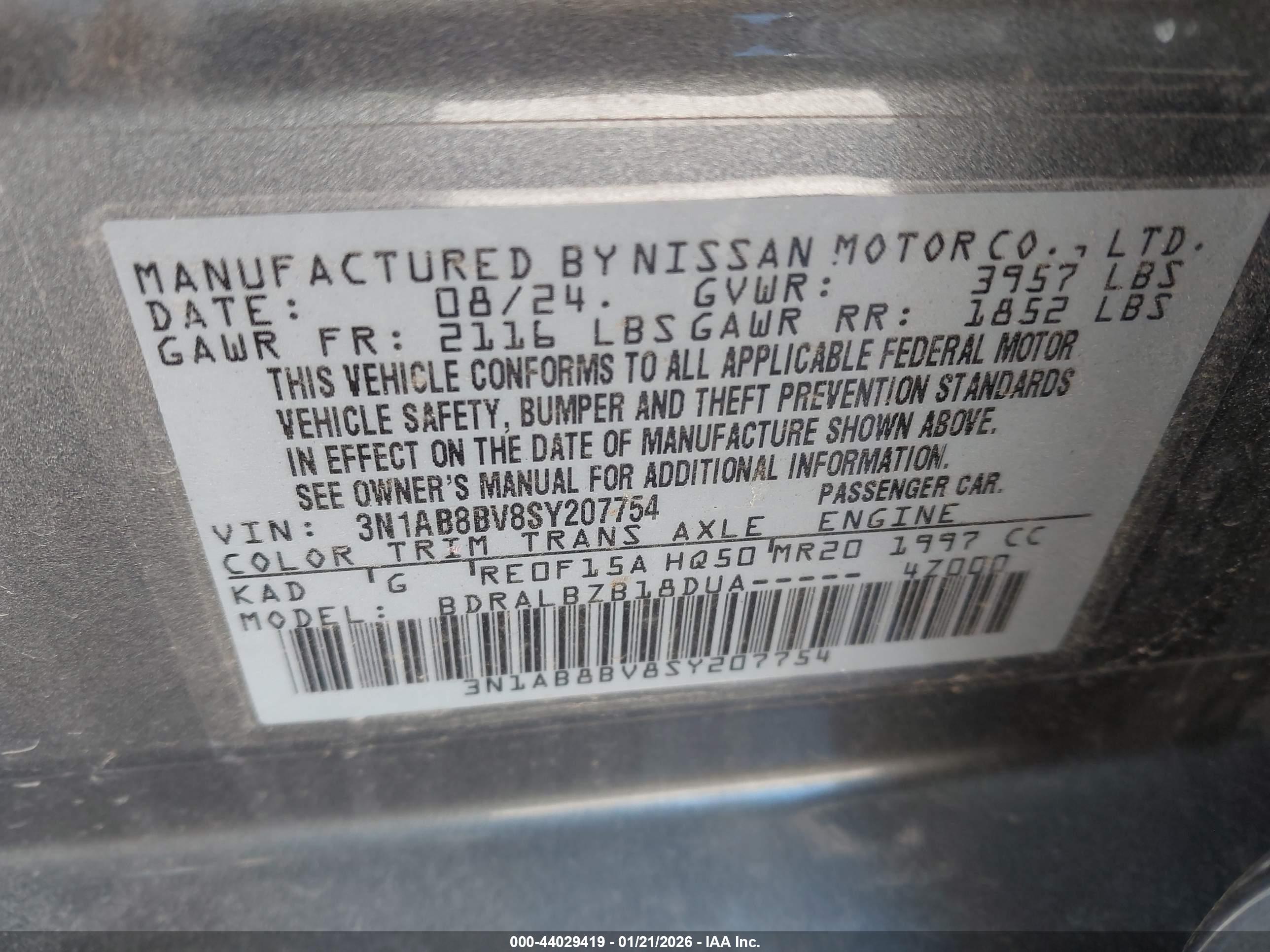 NISSAN SENTRA image 9