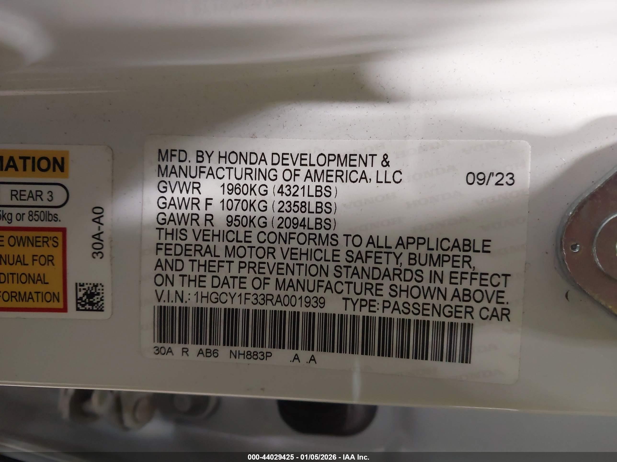 HONDA ACCORD image 9