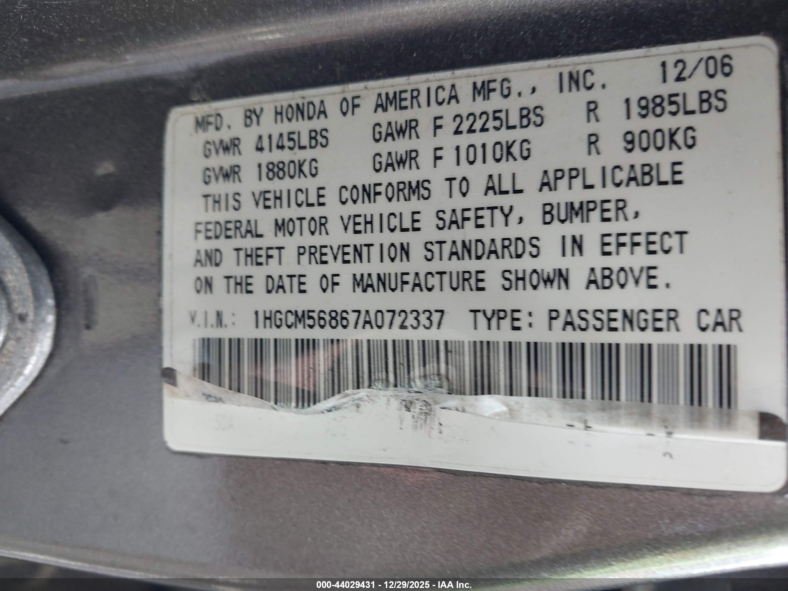 HONDA ACCORD image 9
