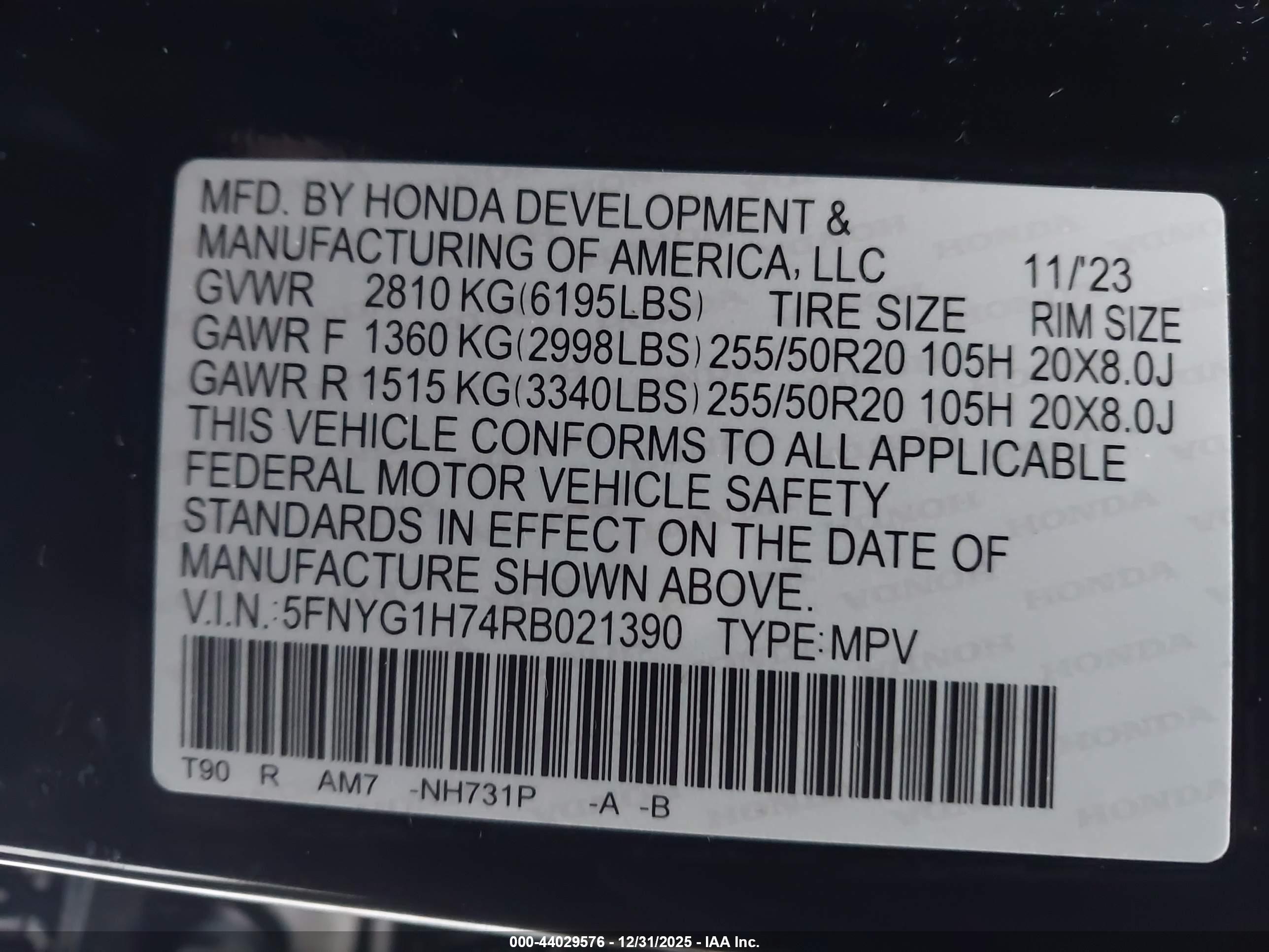 HONDA PILOT image 9