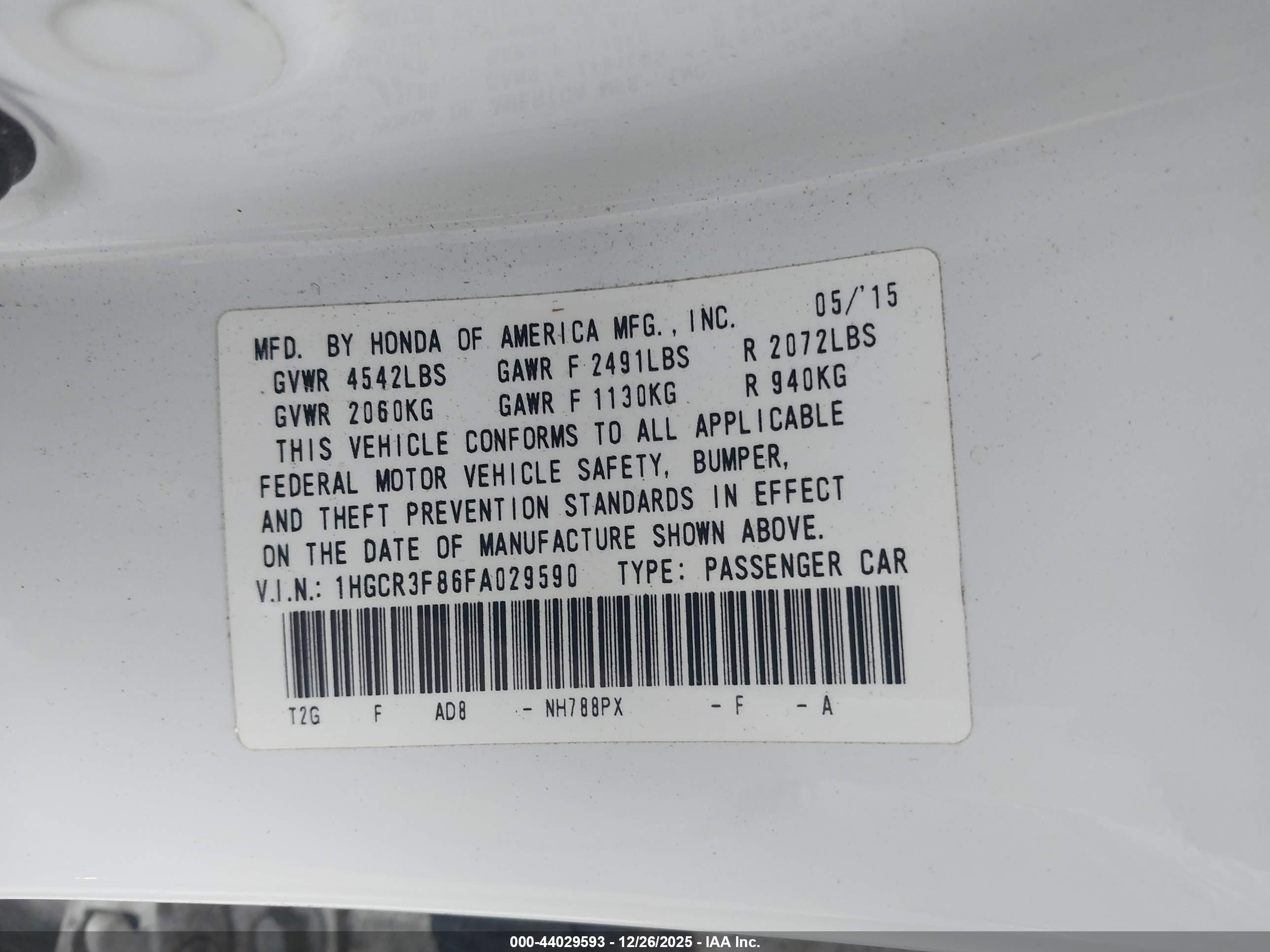 HONDA ACCORD image 9