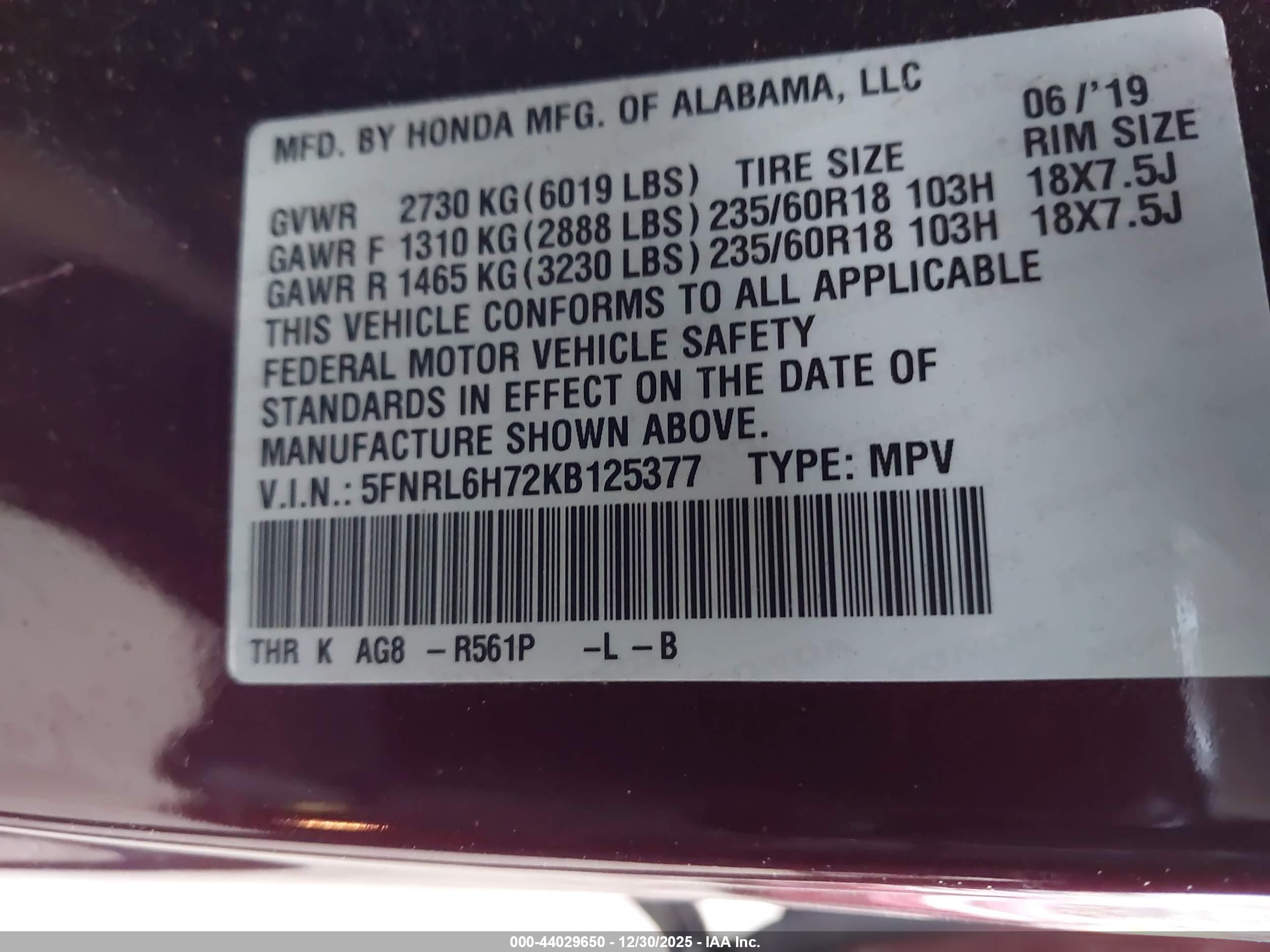HONDA ODYSSEY image 9