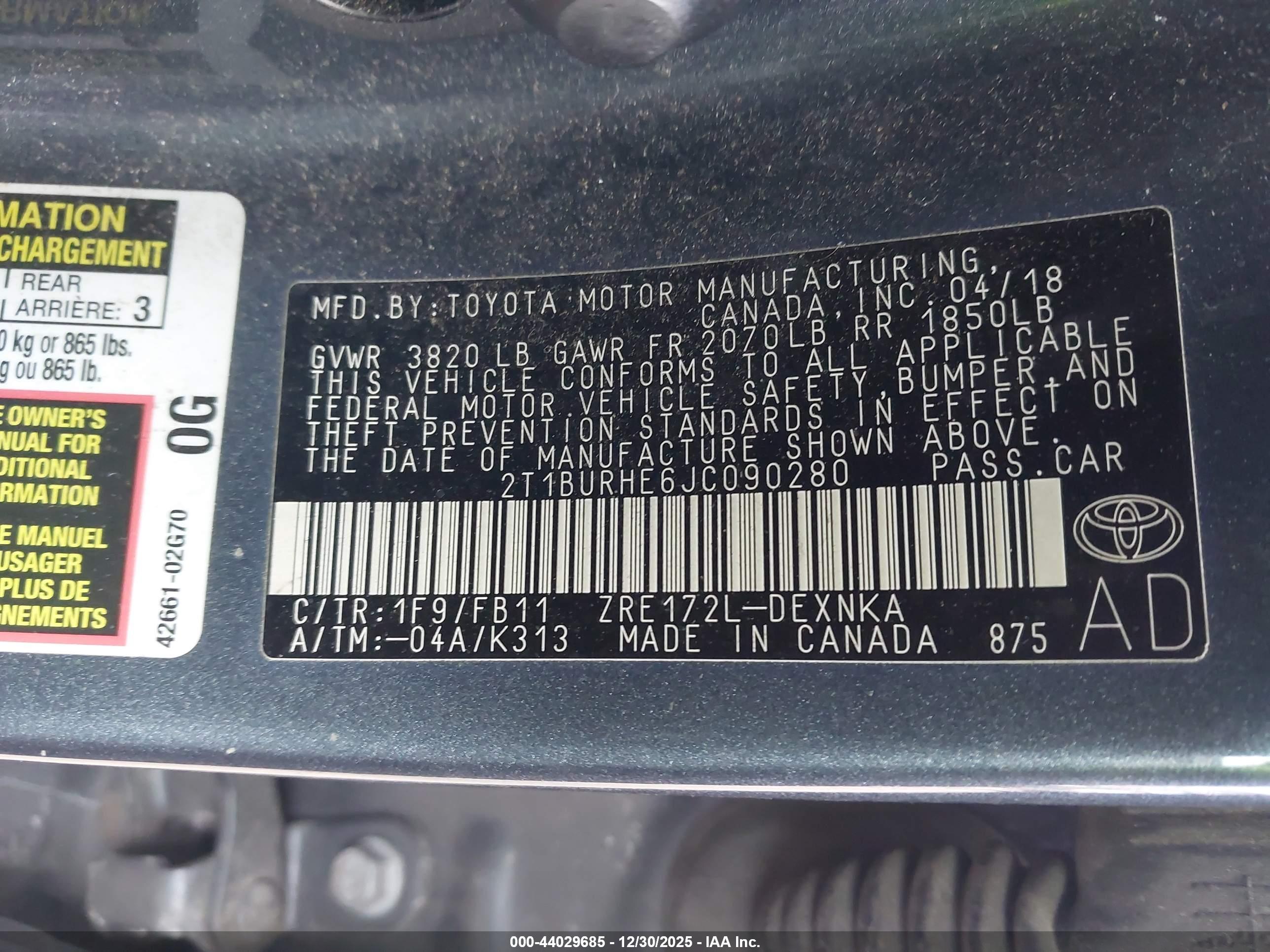 TOYOTA COROLLA image 9