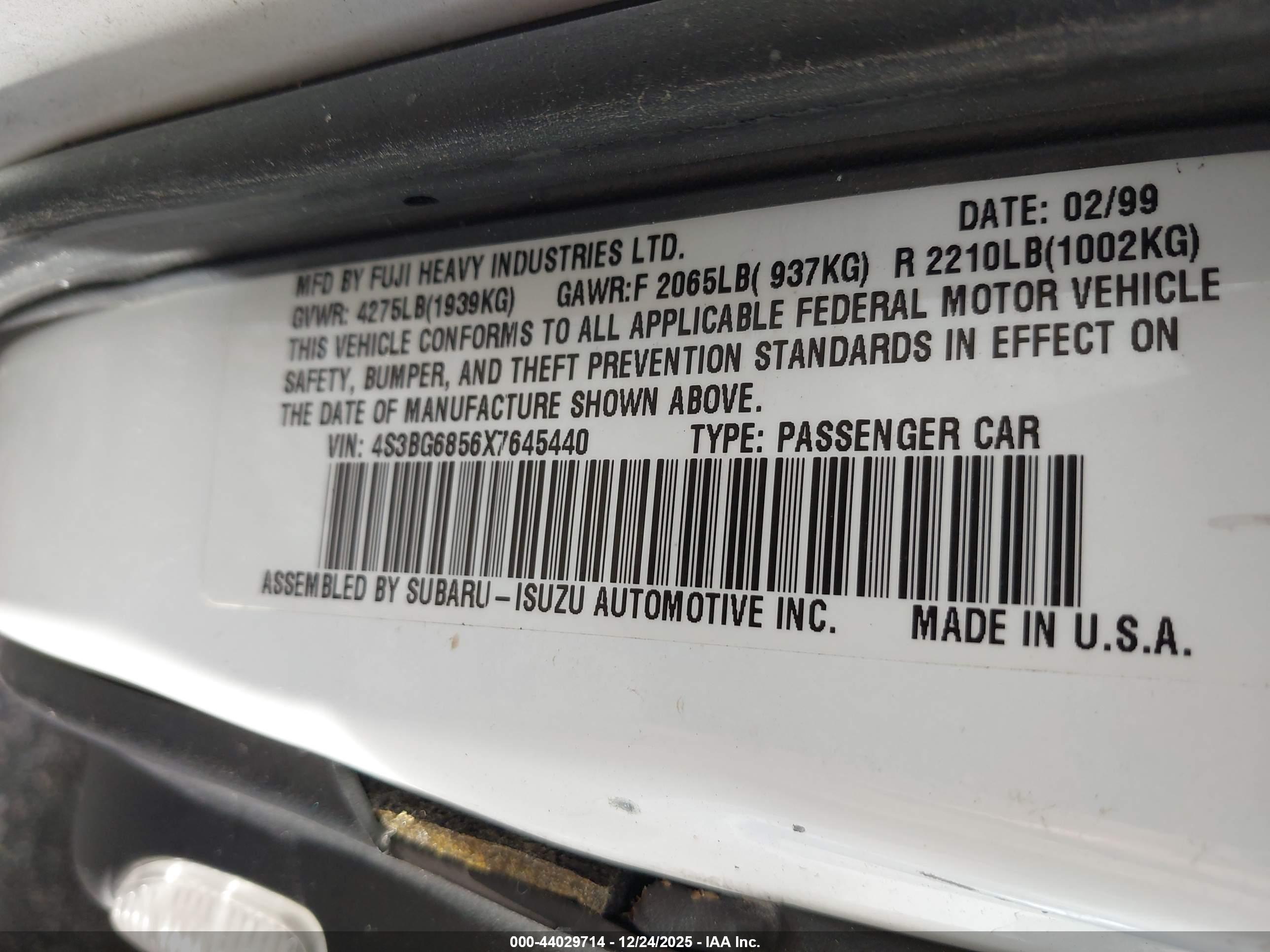 SUBARU LEGACY image 9
