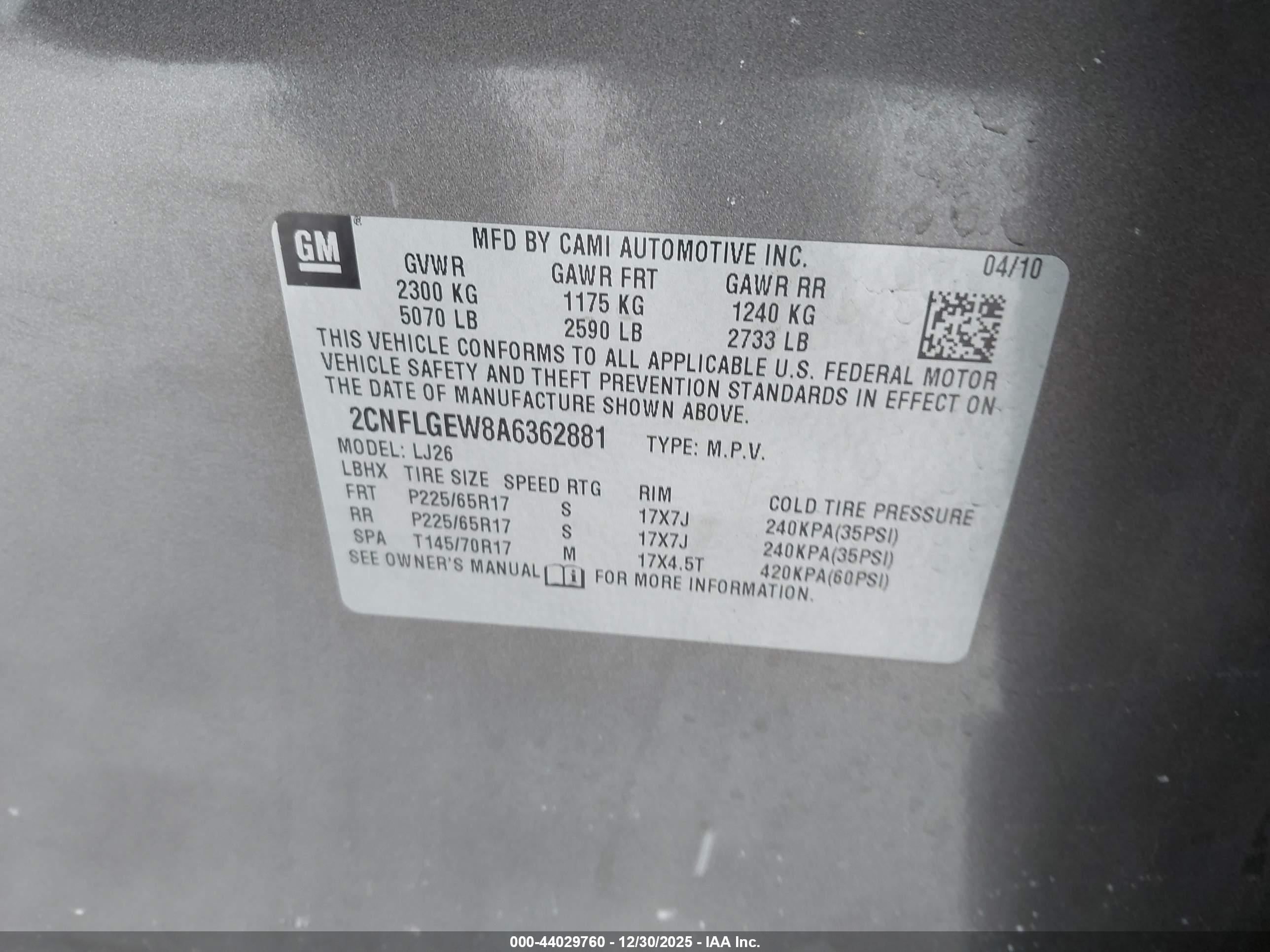 CHEVROLET EQUINOX image 9