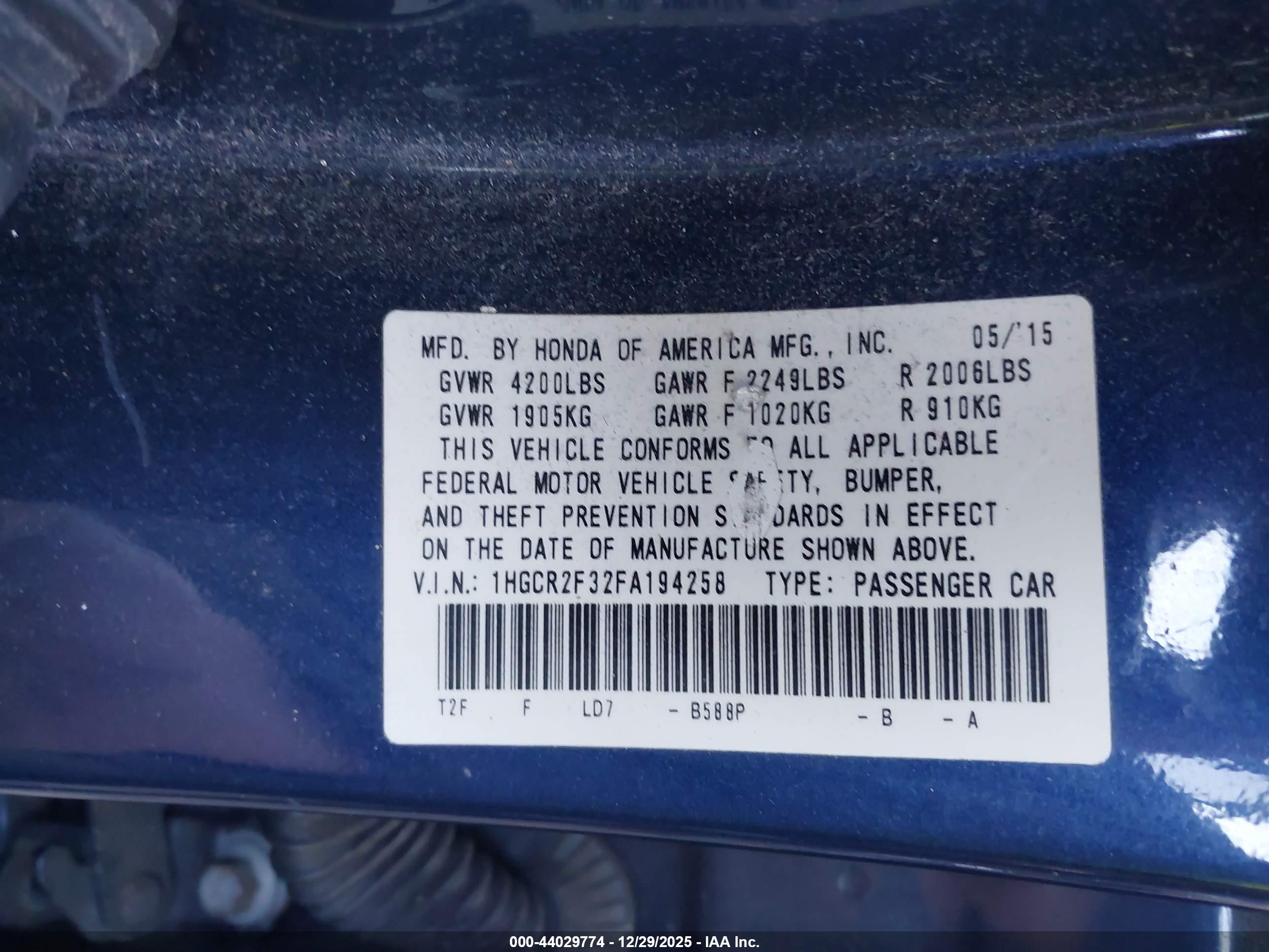 HONDA ACCORD image 9
