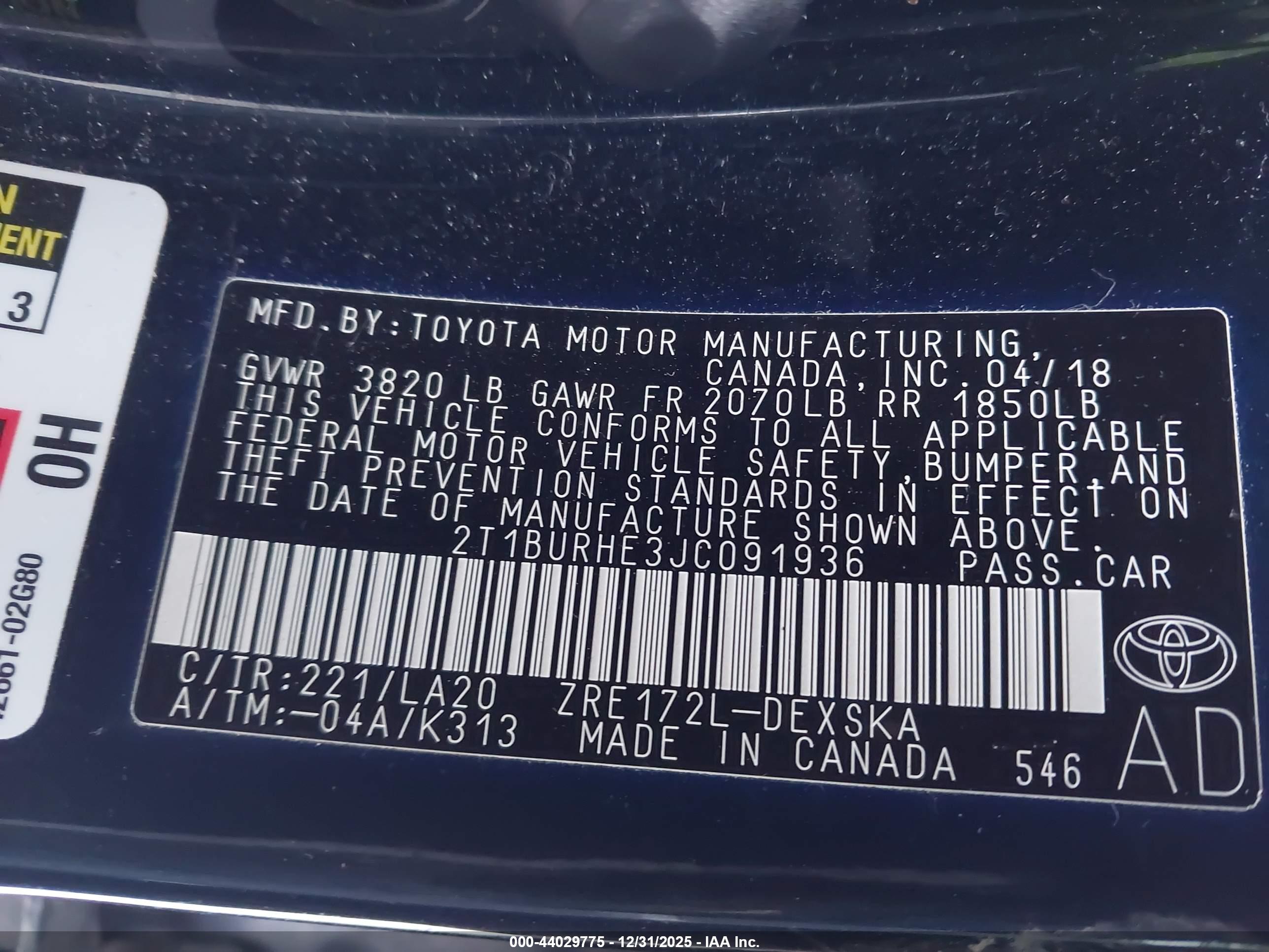 TOYOTA COROLLA image 9
