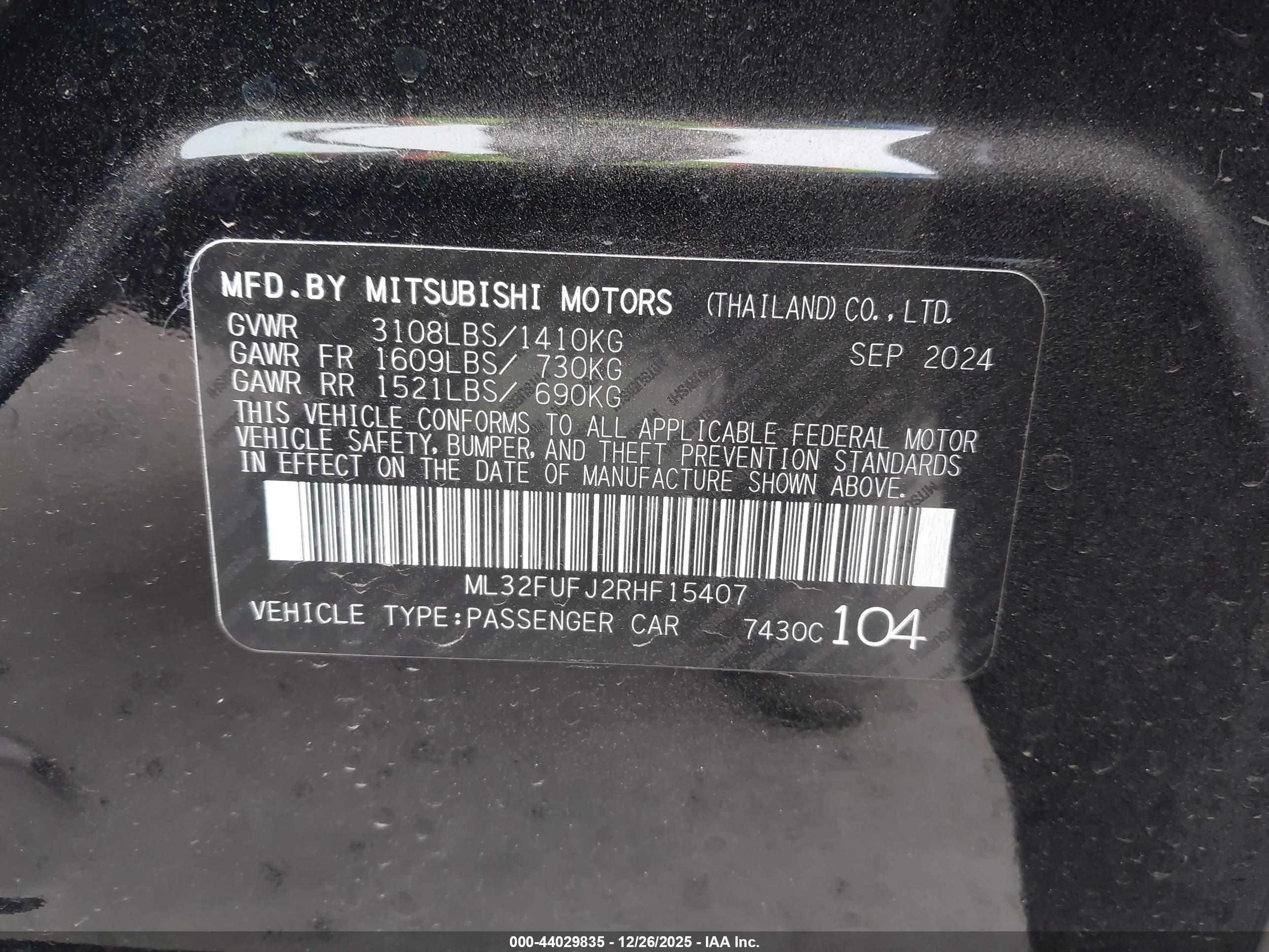 MITSUBISHI MIRAGE image 9
