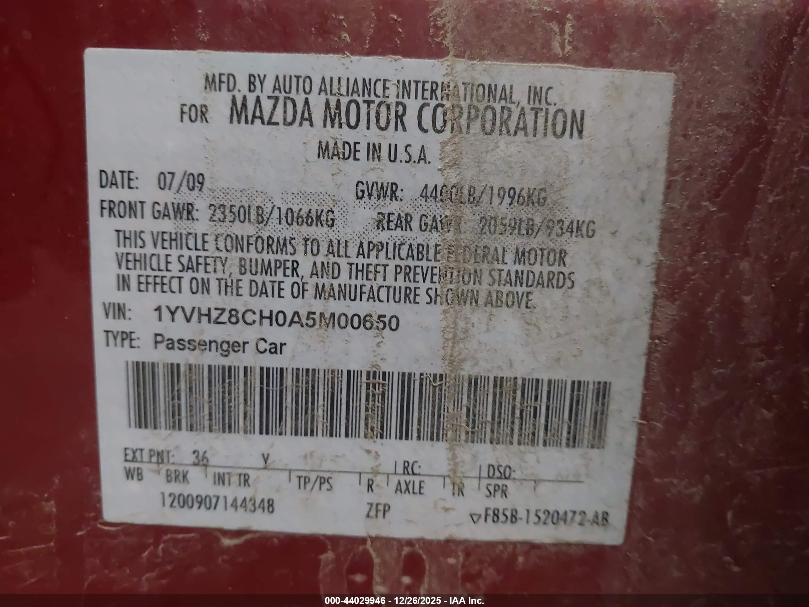 MAZDA MAZDA6 image 9
