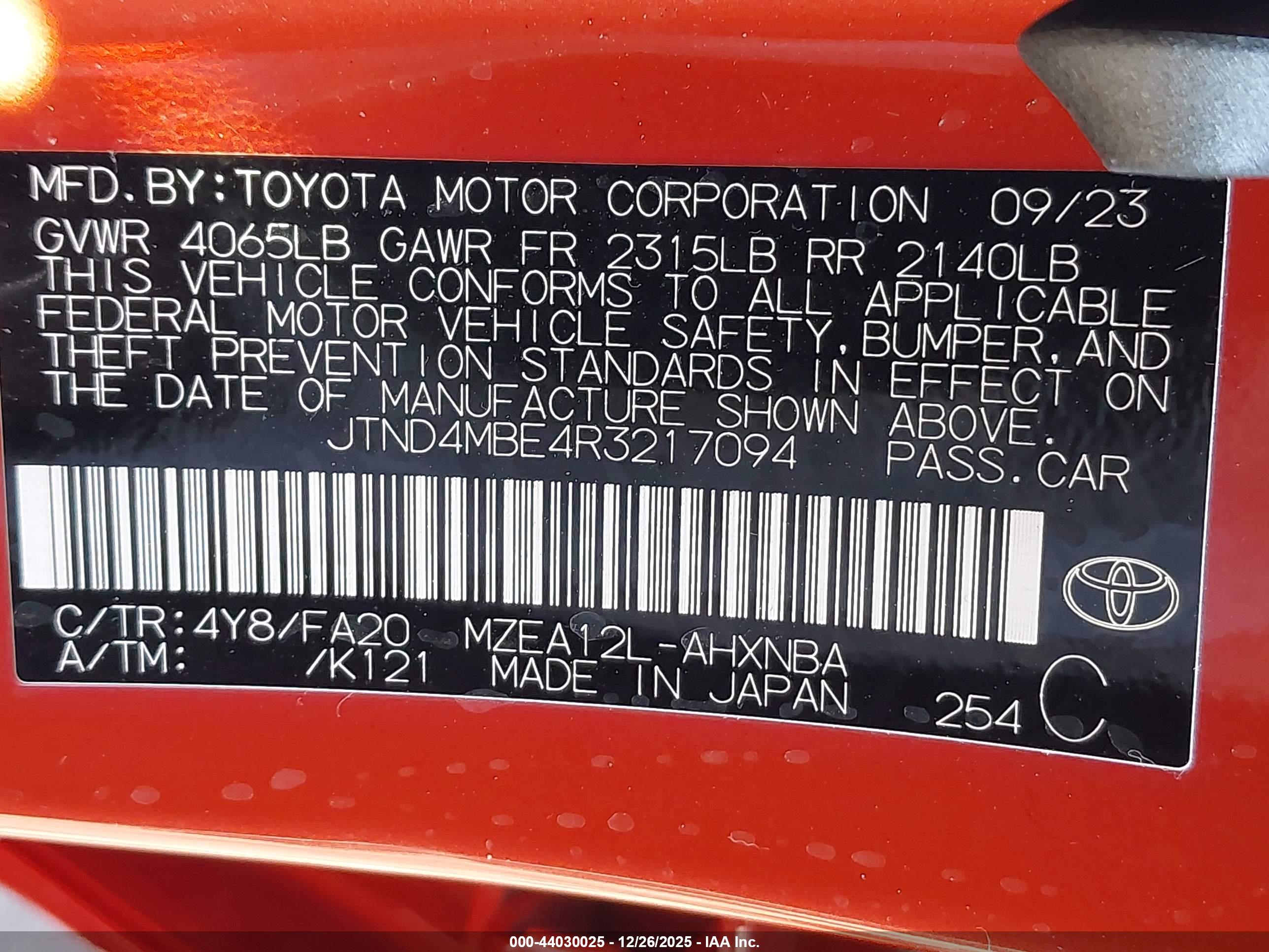 TOYOTA COROLLA image 9
