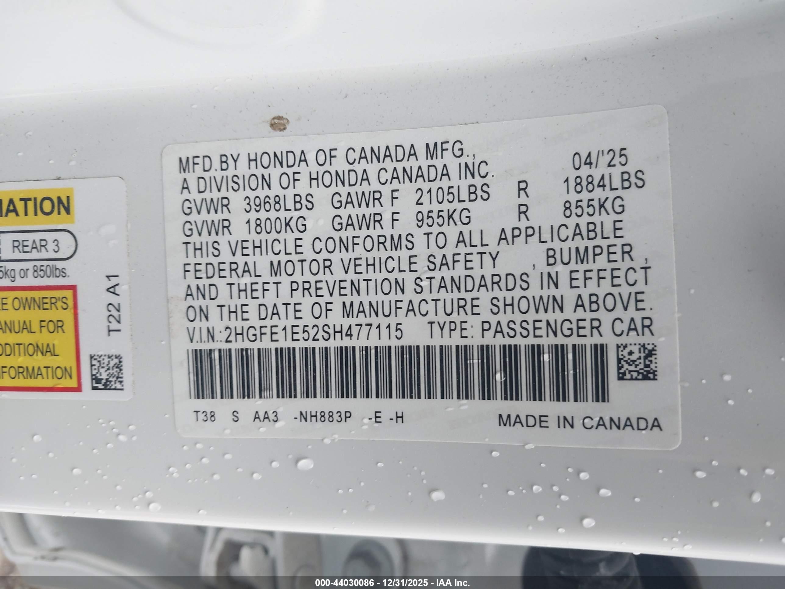 HONDA CIVIC image 9