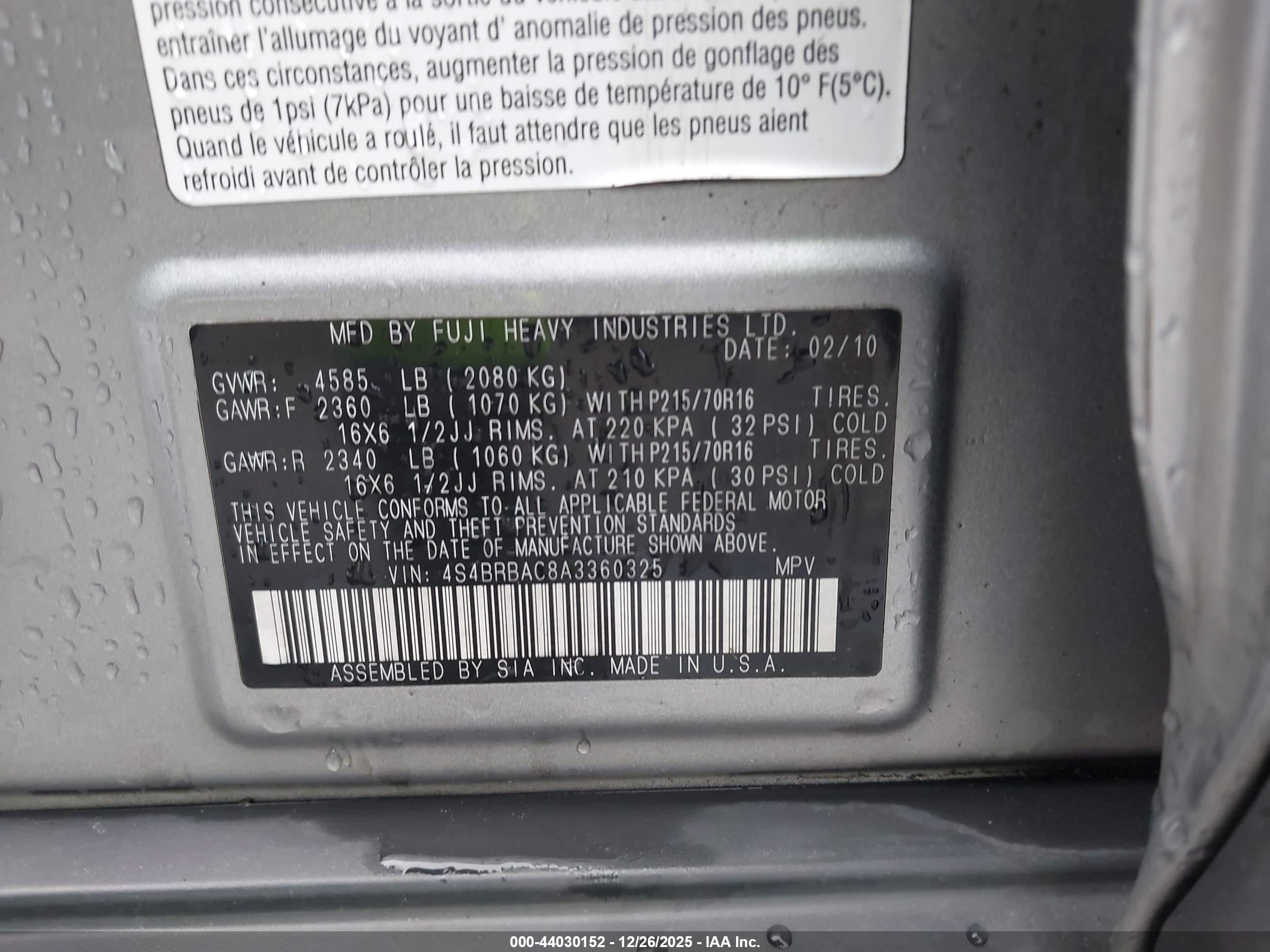 SUBARU OUTBACK image 9
