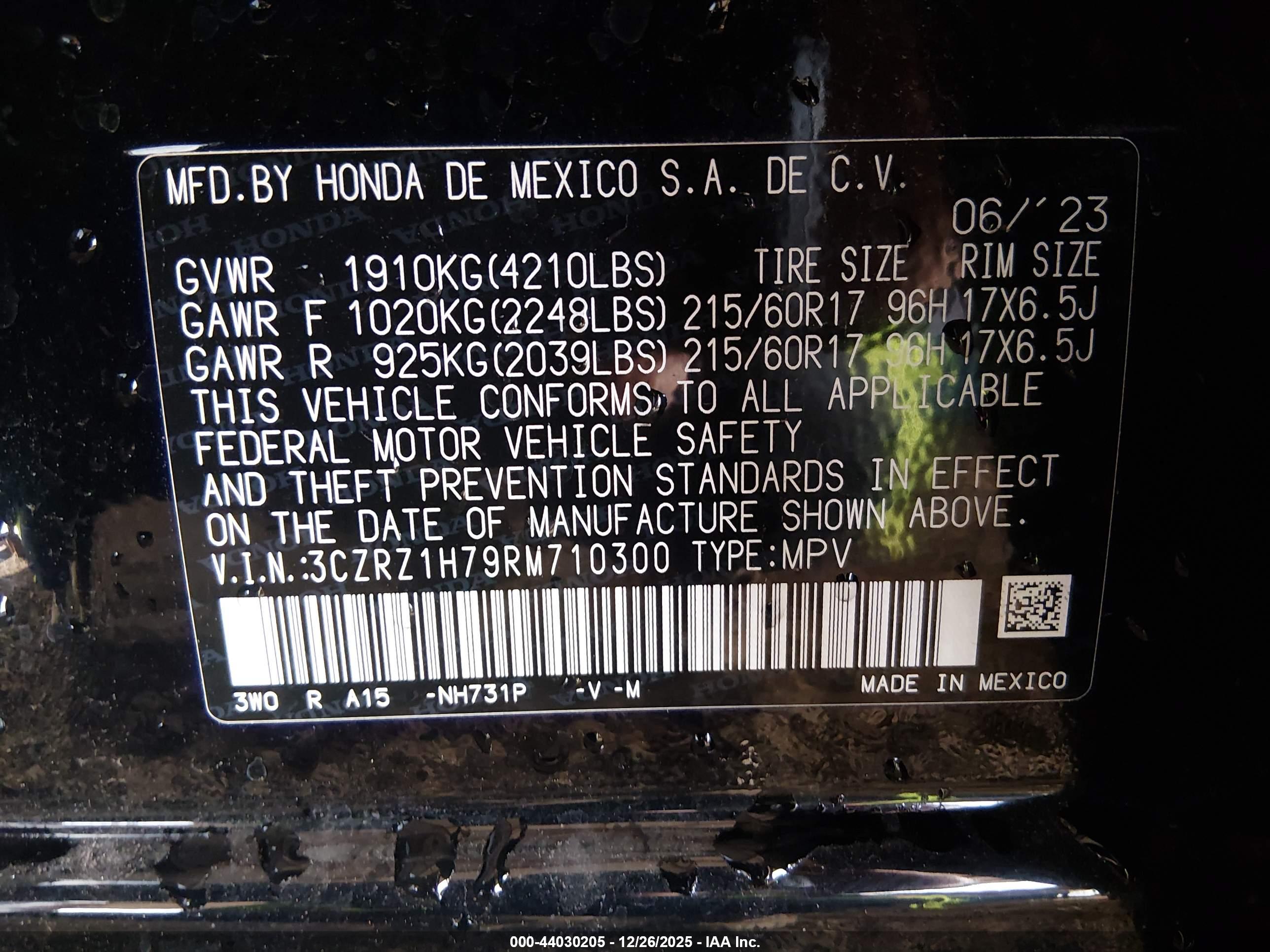 HONDA HR-V image 9