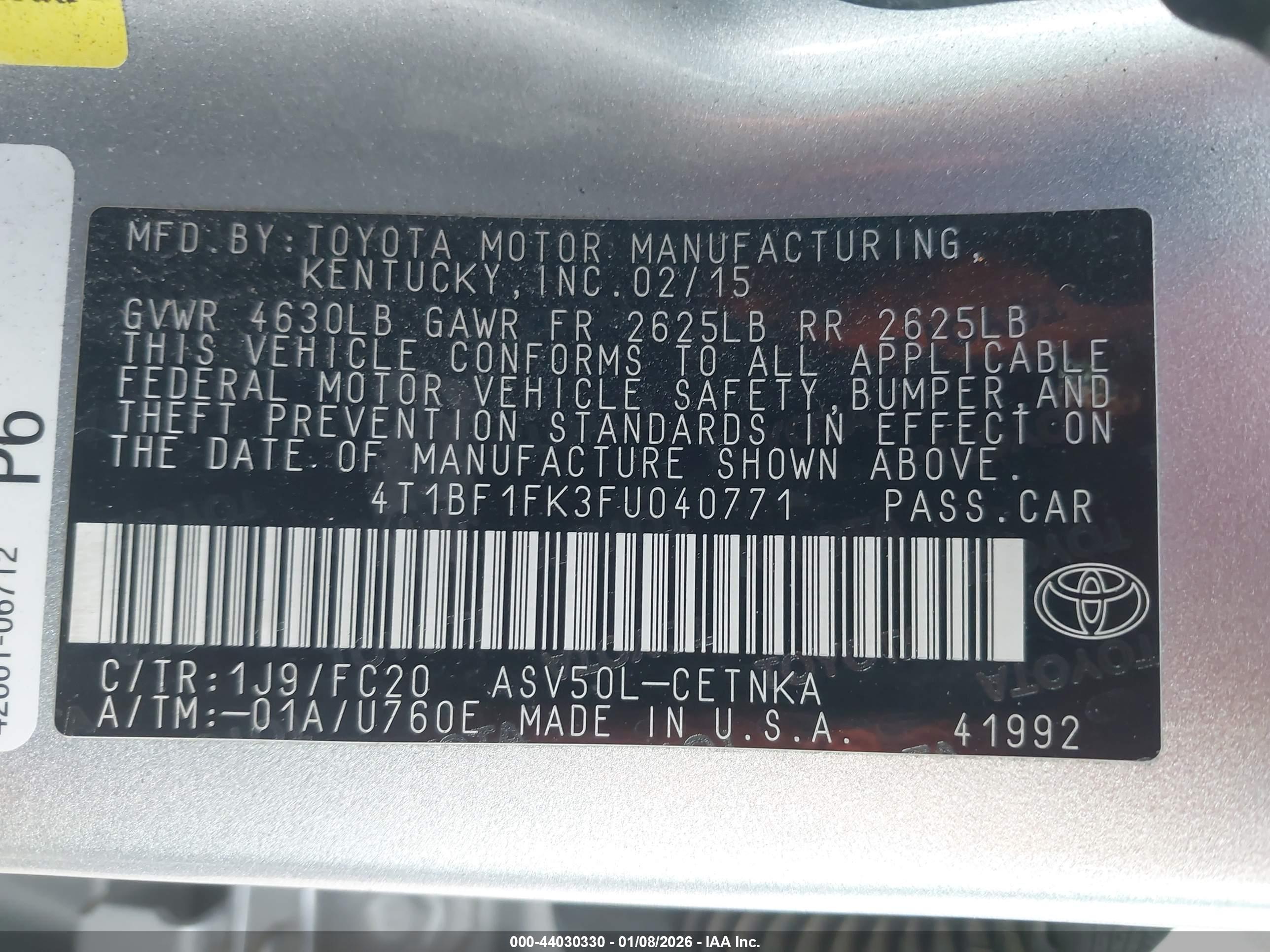 TOYOTA CAMRY image 9